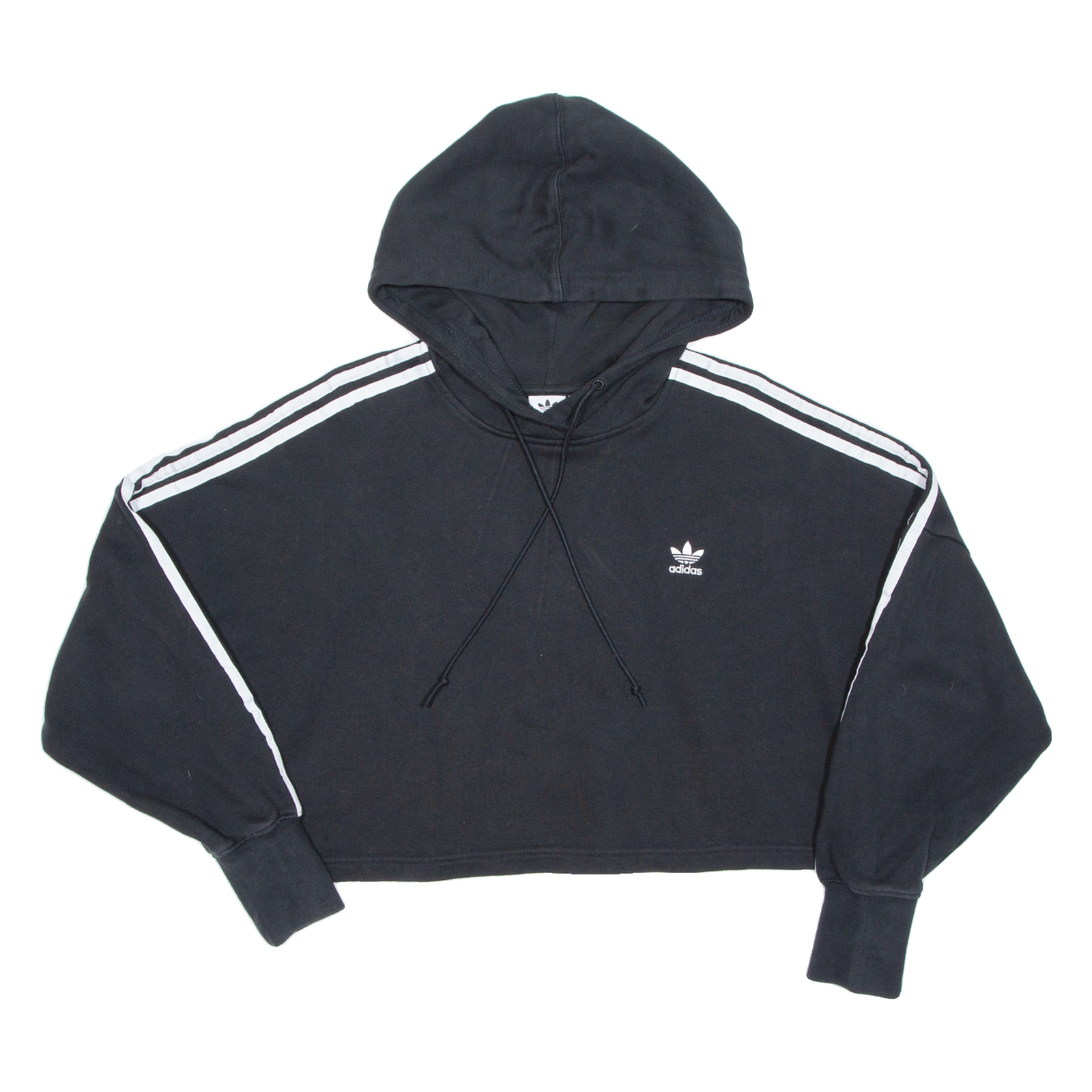ADIDAS Cropped Womens Black Hoodie UK 12 Refurbished - N/A refurbished available on Cerqular