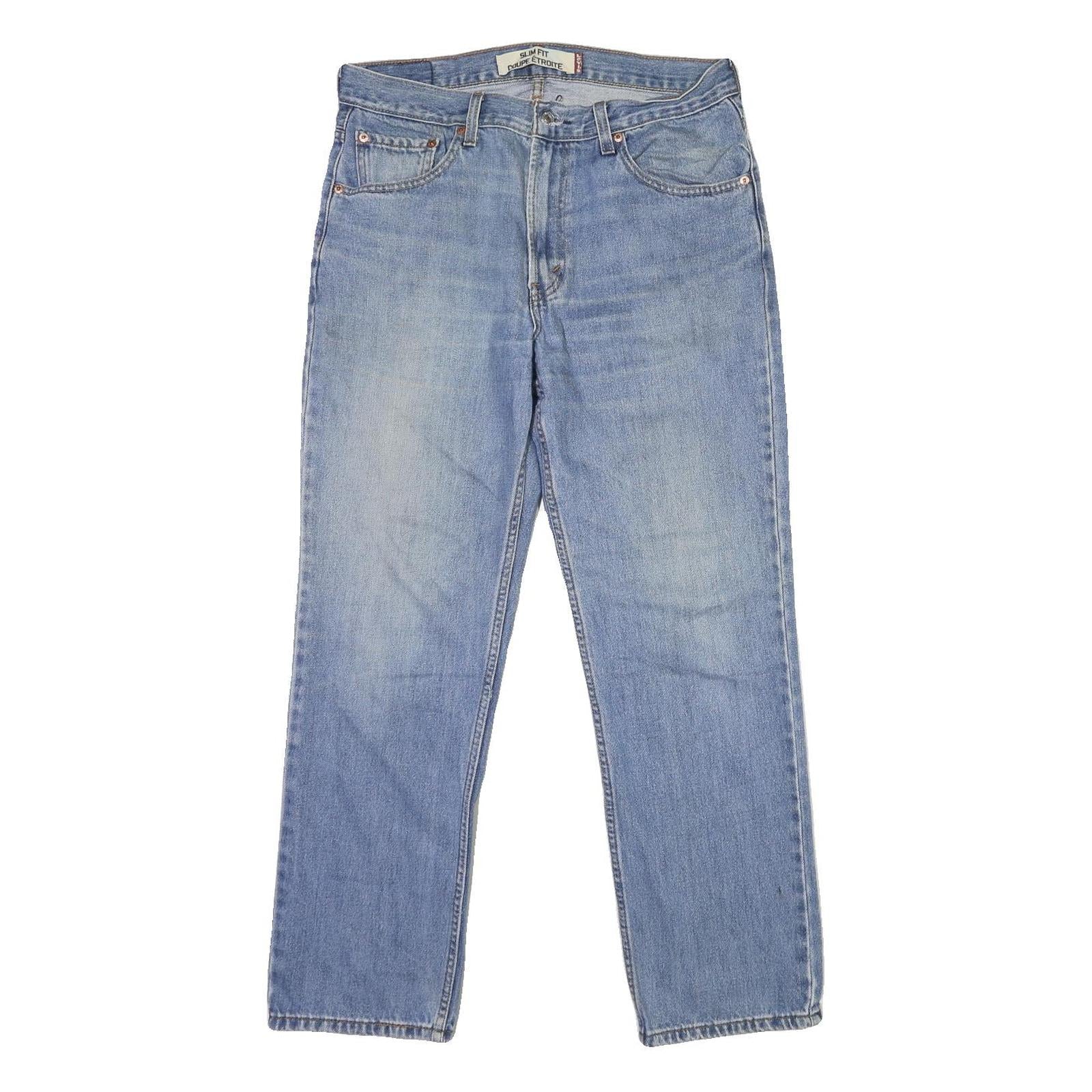 LEVI'S 516 STRAIGHT Mens Jeans Blue Slim Straight Denim Medium W34 L30 Classic Refurbished - N/A refurbished available on Cerqular