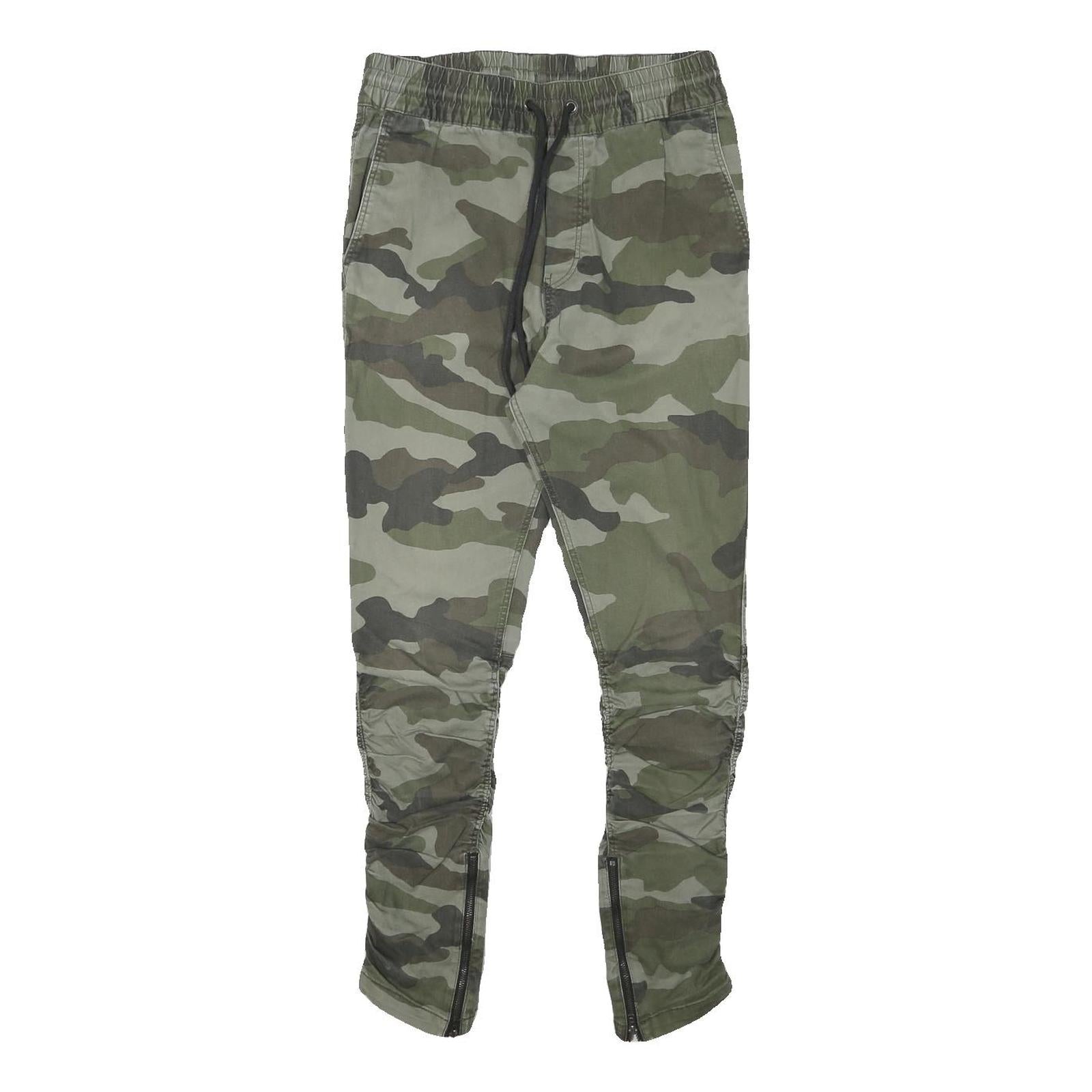 H&M Mens Slim Fit Camouflage Drawstring Trousers W28 L27 Casual Comfortable Refurbished - N/A refurbished available on Cerqular