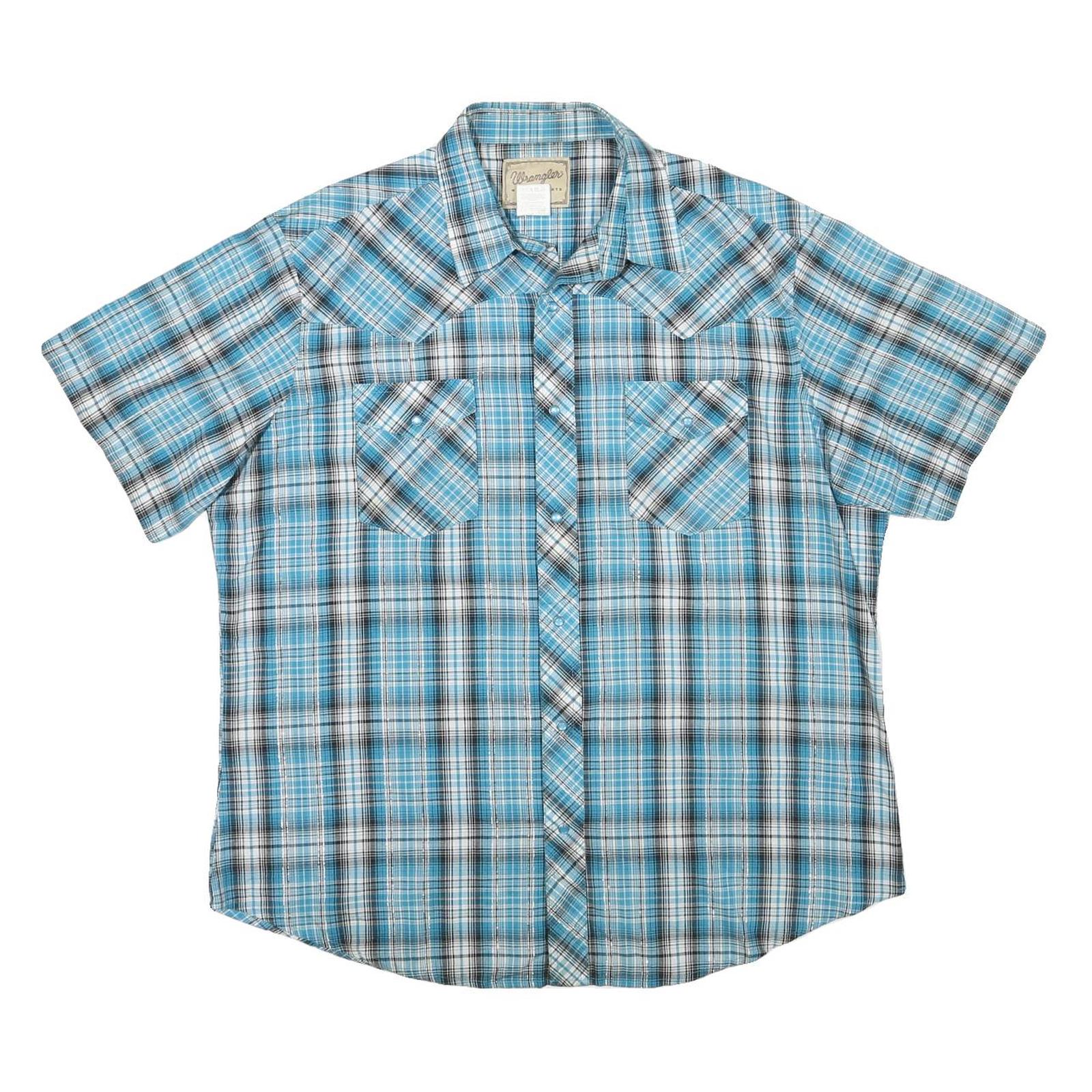 Buy WRANGLER Mens Blue & White Check Shirt XL Casual Button Up Short Sleeve Refurbished - $33.79 WRANGLER Mens Blue & White Check Shirt XL Casual Button Up Short Sleeve Refurbished - N/A refurbished available on Cerqular