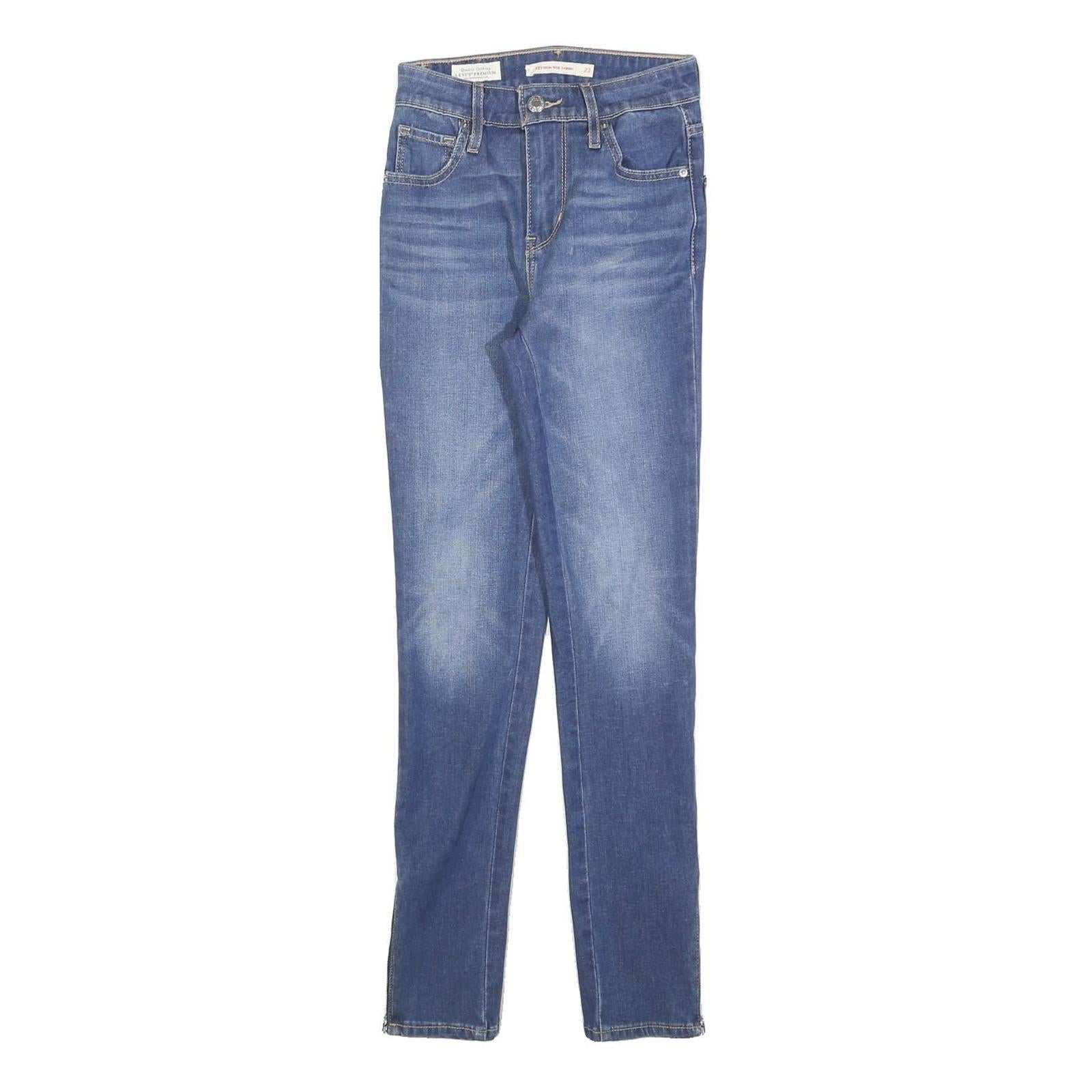 LEVI'S 721 Womens Slim Blue Denim Medium W23 L28 Zip Jeans Stretch Refurbished - N/A refurbished available on Cerqular