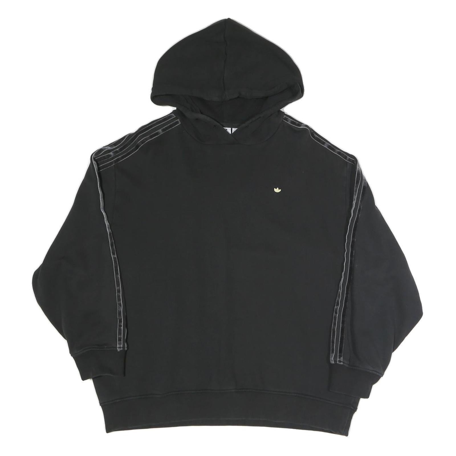 ADIDAS Womens Black Cotton Blend Hoodie UK 14 Three Stripe Casual Refurbished - N/A refurbished available on Cerqular