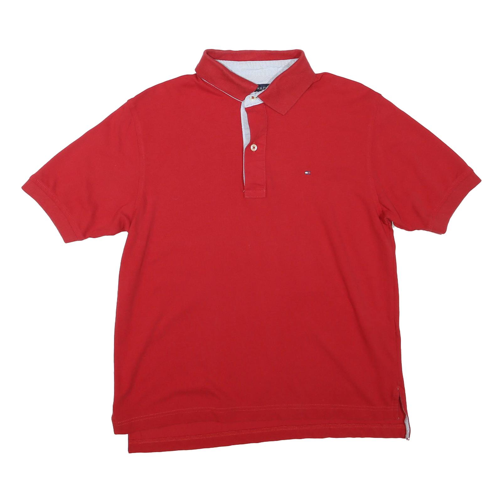 TOMMY HILFIGER Mens Red Polo Shirt S Cotton Blend Short Sleeve Classic Fit Refurbished - N/A refurbished available on Cerqular