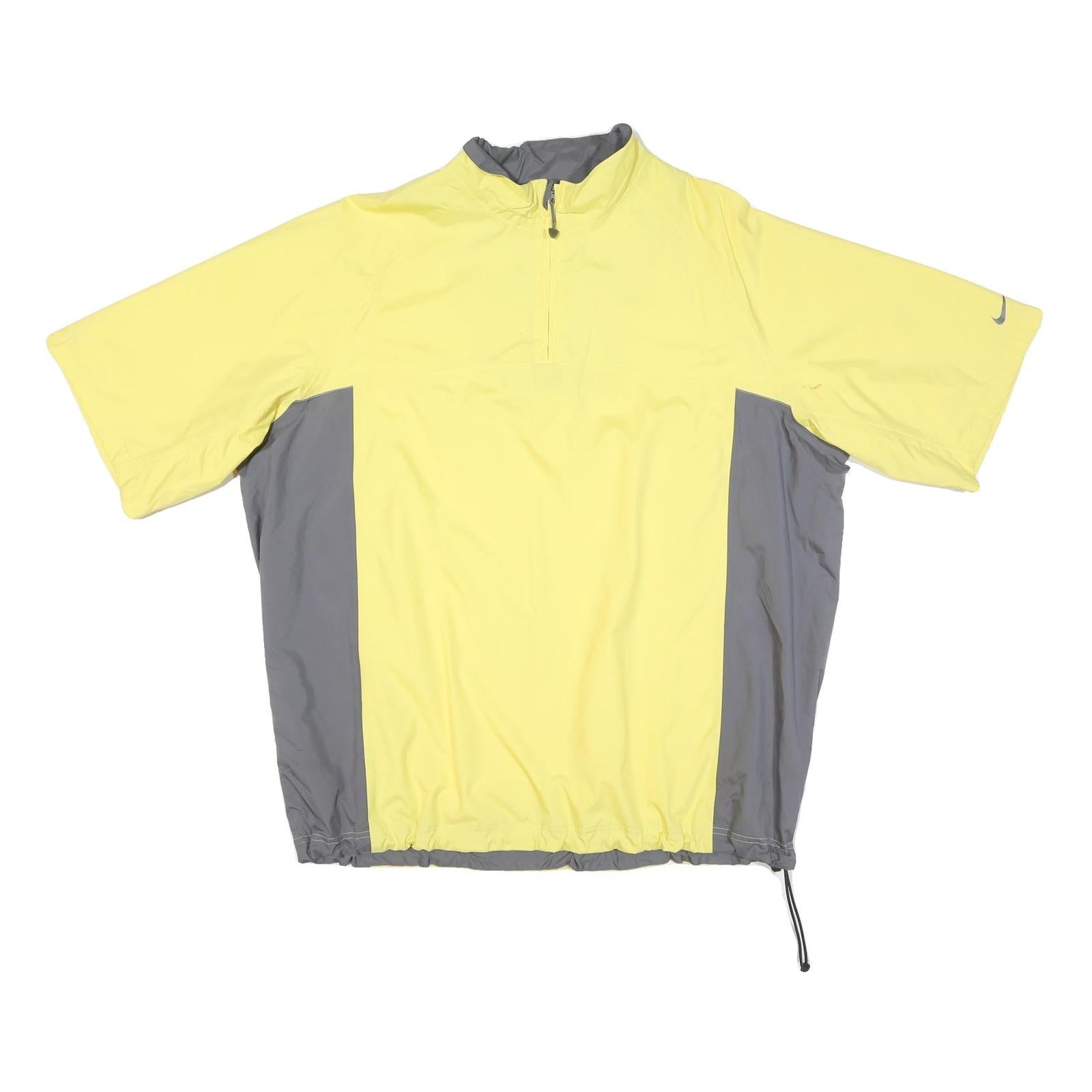 NIKE Womens Yellow & Grey Lightweight Polyester Blend Zip Jacket XL Storm-Fit Refurbished - N/A refurbished available on Cerqular