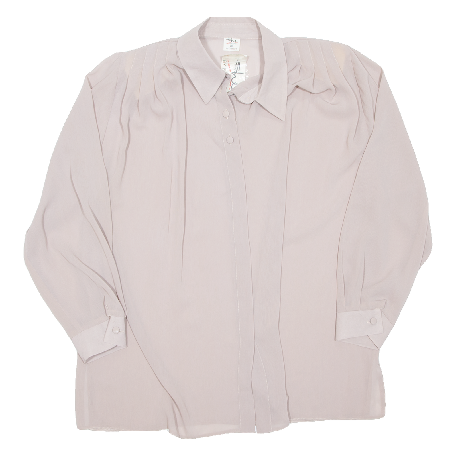 SHE FASHION Sheer Womens Blouse Pink Long Sleeve 2XL Refurbished - N/A refurbished available on Cerqular