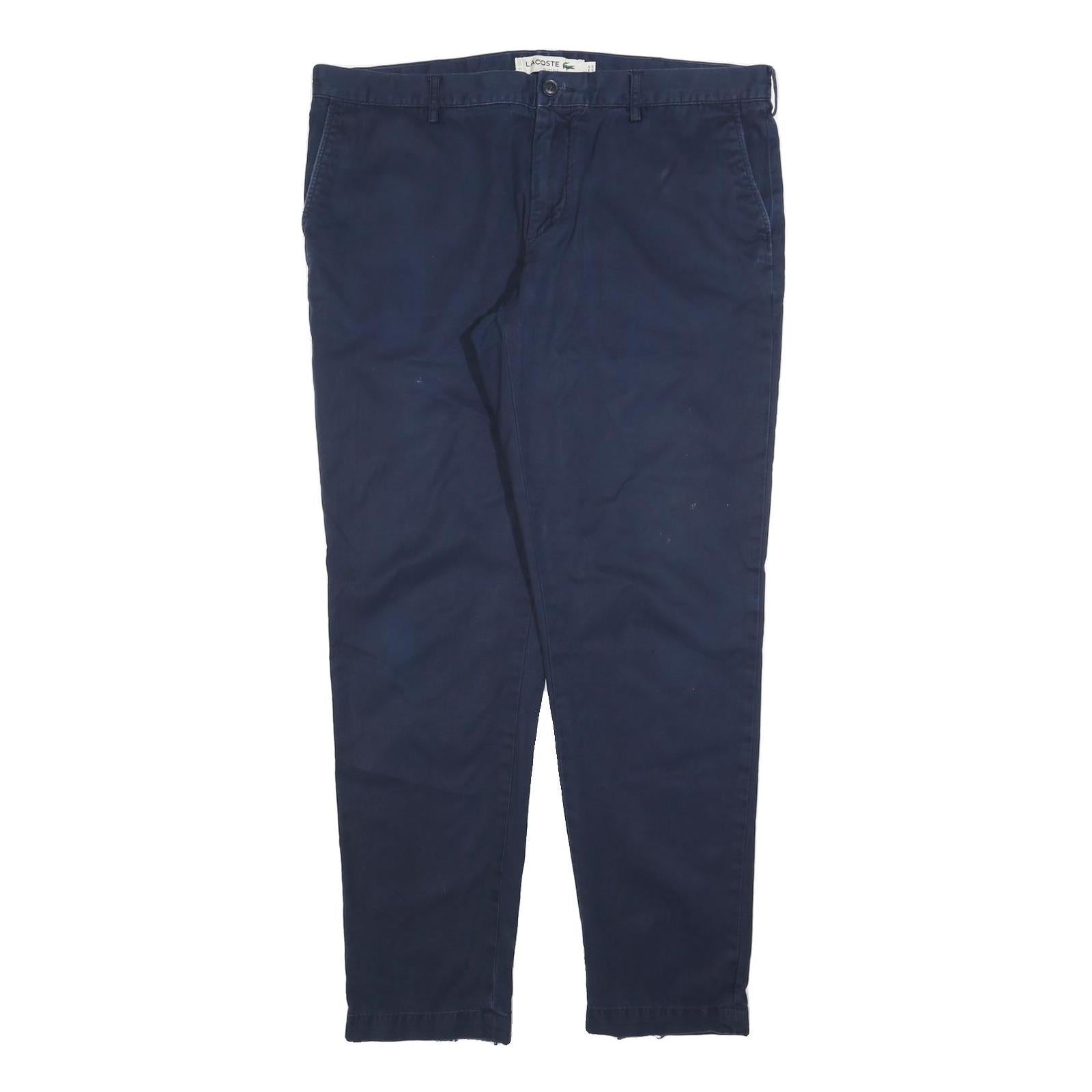 Buy LACOSTE Womens Cotton Blend Navy Slim Straight Trousers W40 L33 Refurbished - $37.69 LACOSTE Womens Cotton Blend Navy Slim Straight Trousers W40 L33 Refurbished - N/A refurbished available on Cerqular