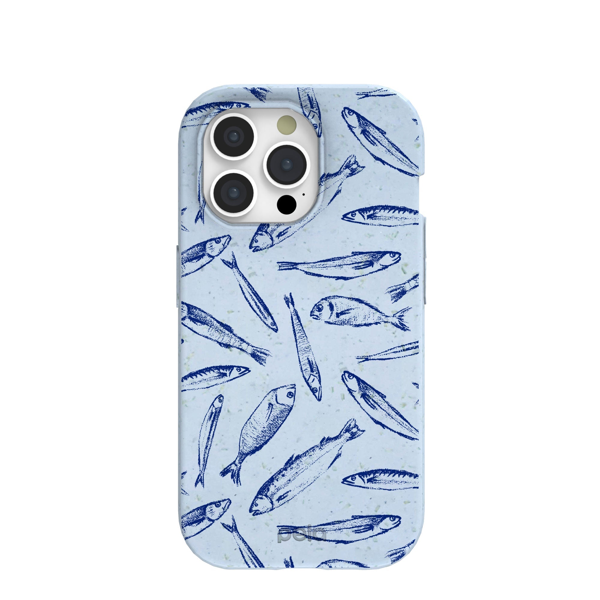 Powder Blue Fishery iPhone 15 Pro Case Refurbished - Pela Case refurbished available on Cerqular