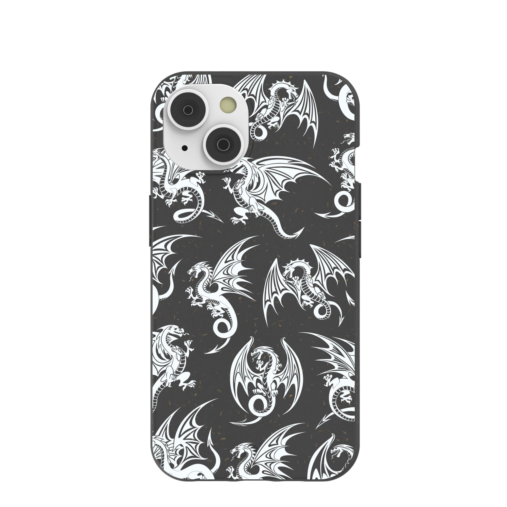 Black Mythical Dragons iPhone 14/16e Case Refurbished - Pela Case refurbished available on Cerqular