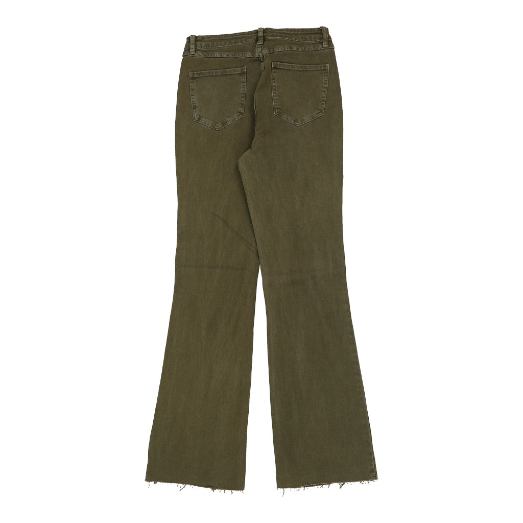 Toe Boot Cut Trousers - XL Green Cotton Refurbished - Thrifted (note: this is a term often used to describe second- refurbished available on Cerqular