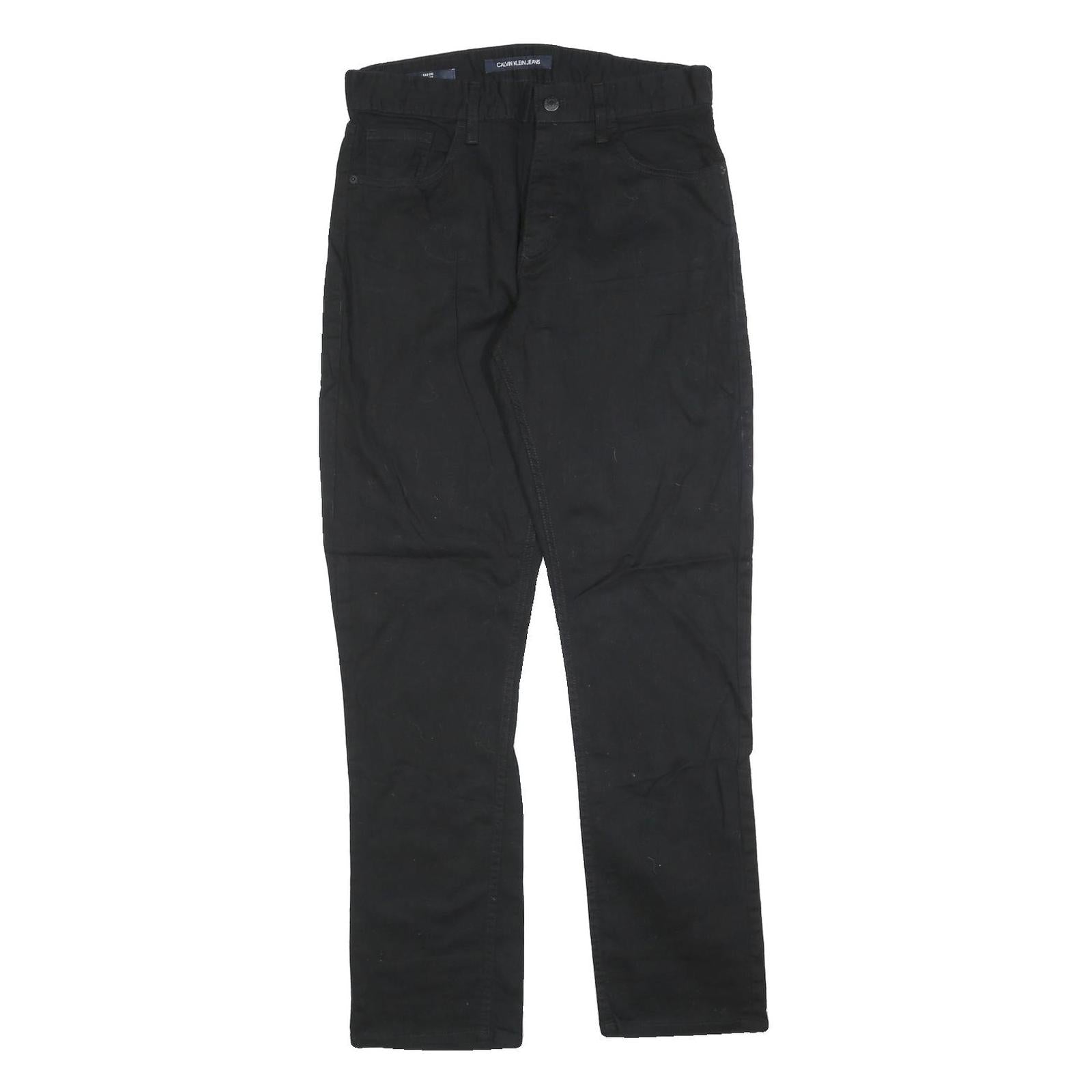 Calvin Klein Mens Jeans Black Slim Skinny Denim W32 L32 Classic Zip Fastening Refurbished - N/A refurbished available on Cerqular