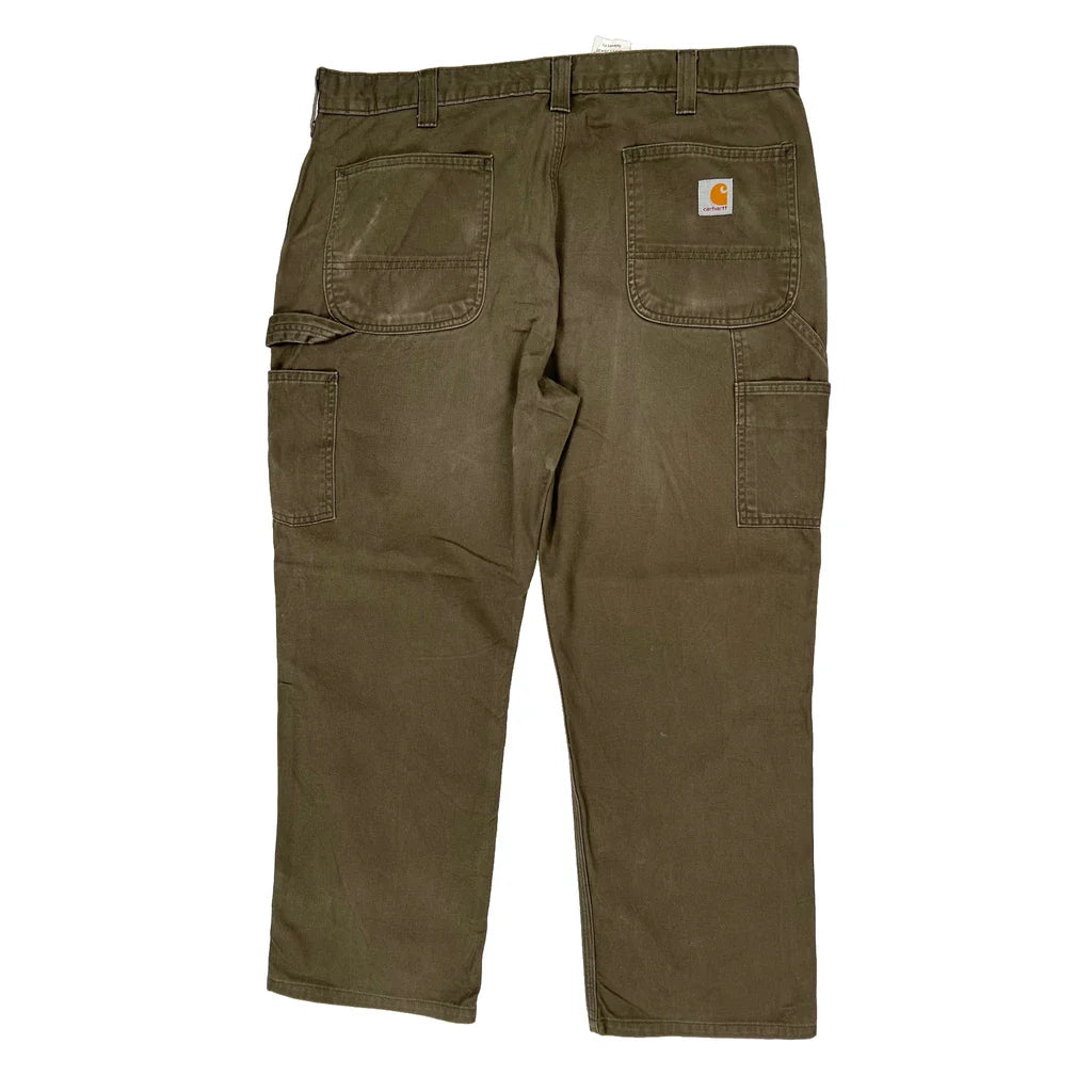 Carhartt Carpenter Trousers - 37W 30L Brown Cotton Refurbished - Thrifted (note: this is a term often used to describe second- refurbished available on Cerqular