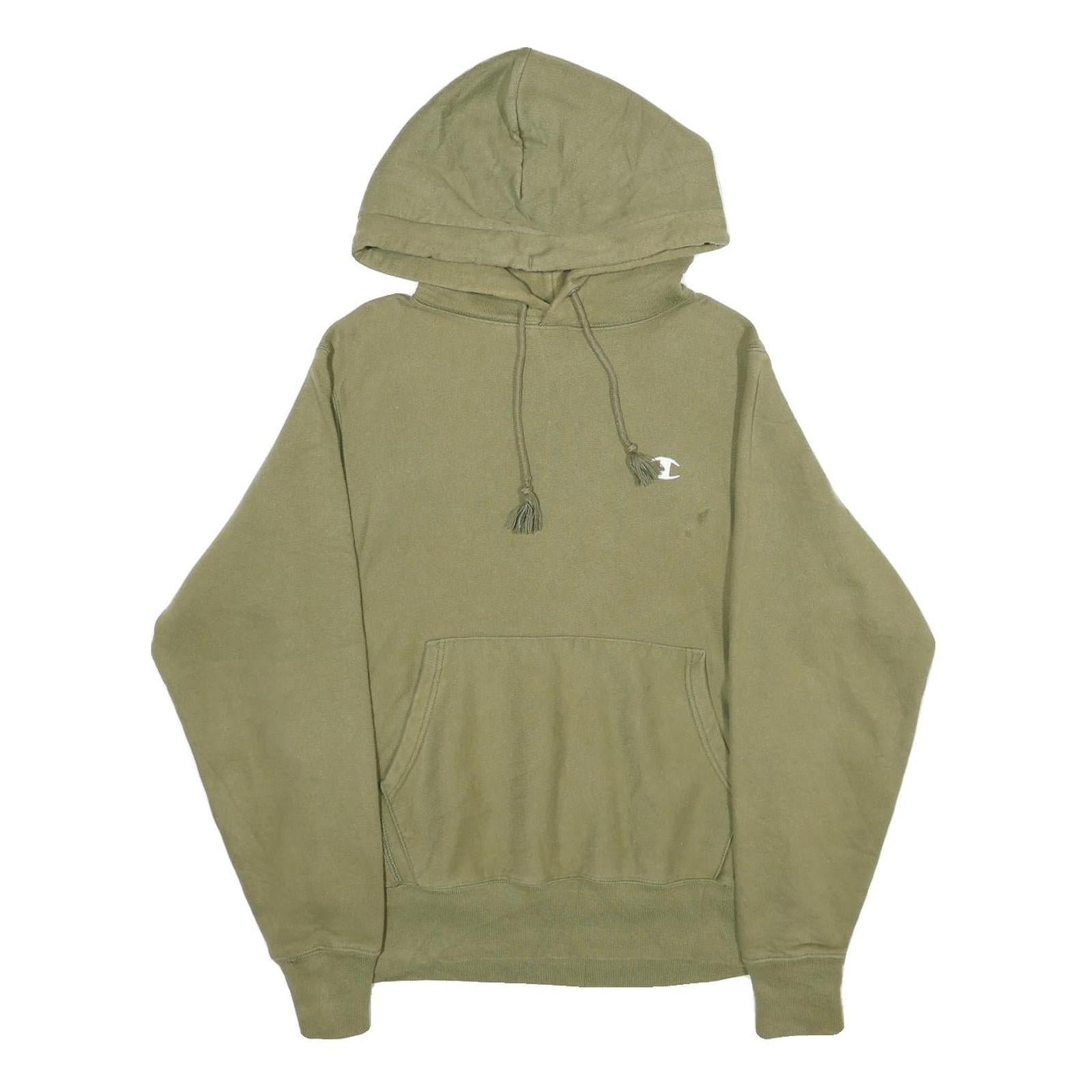 CHAMPION REVERSE WEAVE Mens Green Pullover Hoodie S Comfortable Cotton Blend Refurbished - N/A refurbished available on Cerqular