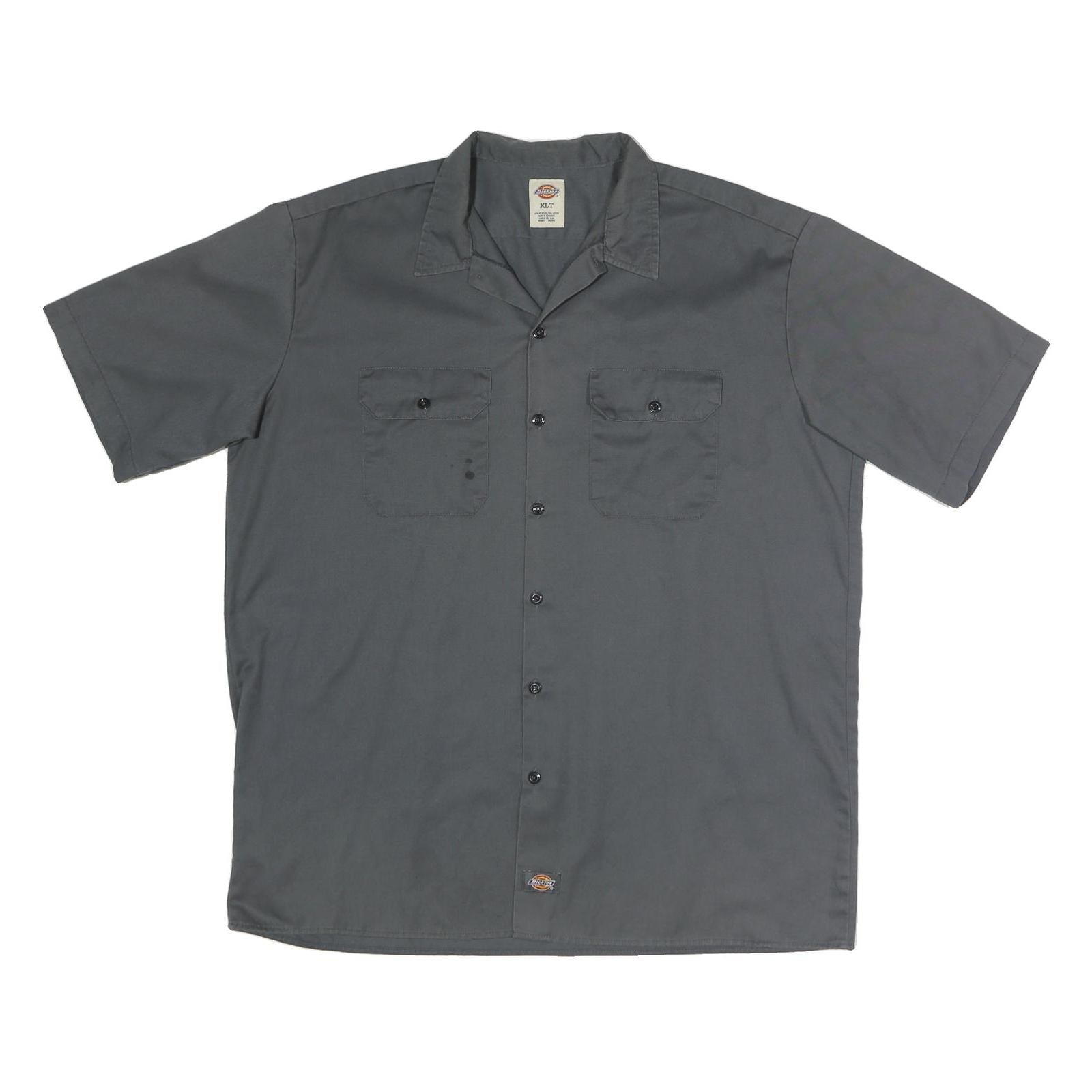 DICKIES Mens Grey Work Shirt XL Polyester Blend Button Pocket Casual Refurbished - N/A refurbished available on Cerqular