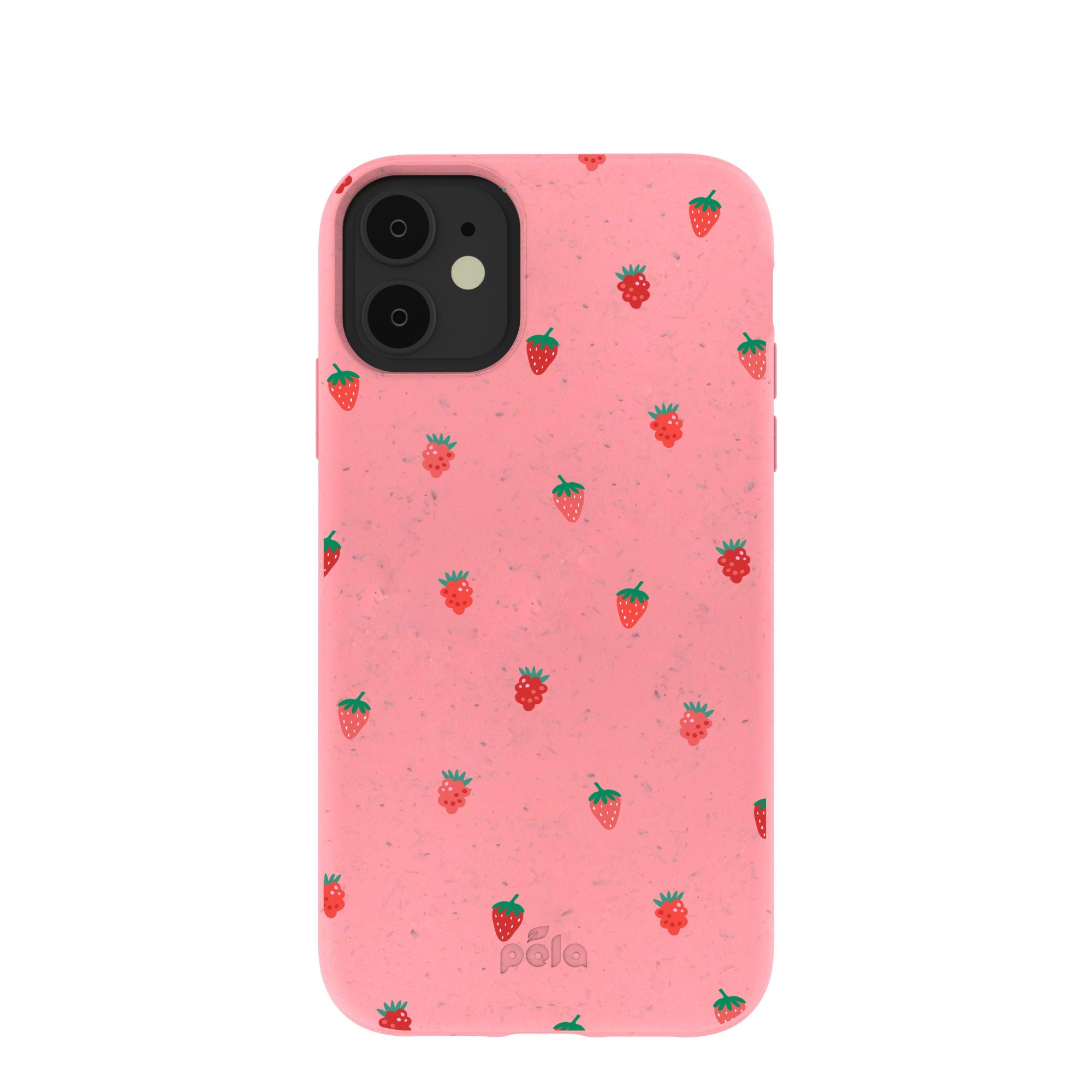 Bubblegum Pink Summer Berries iPhone 11 Case Refurbished - Pela Case refurbished available on Cerqular