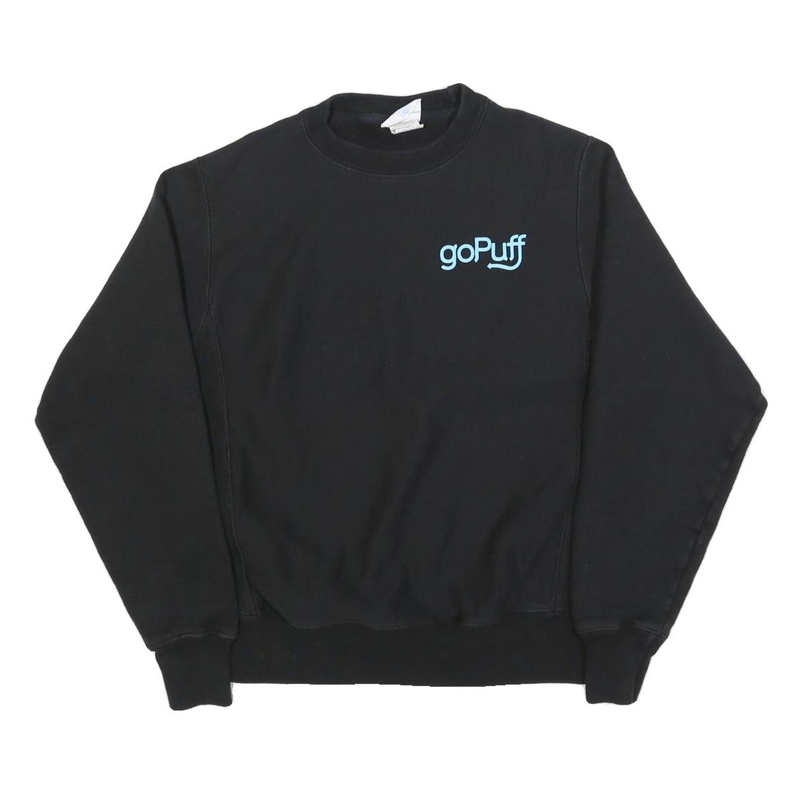 Buy CHAMPION REVERSE WEAVE Mens Black GoPuff Logo Crew Neck S Sweatshirt Cotton Refurbished - $41.59 CHAMPION REVERSE WEAVE Mens Black GoPuff Logo Crew Neck S Sweatshirt Cotton Refurbished - N/A refurbished available on Cerqular