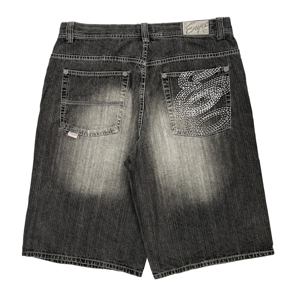 Enyce Denim Shorts - 38W 13L Grey Cotton Refurbished - Thrifted (note: this is a term often used to describe second- refurbished available on Cerqular