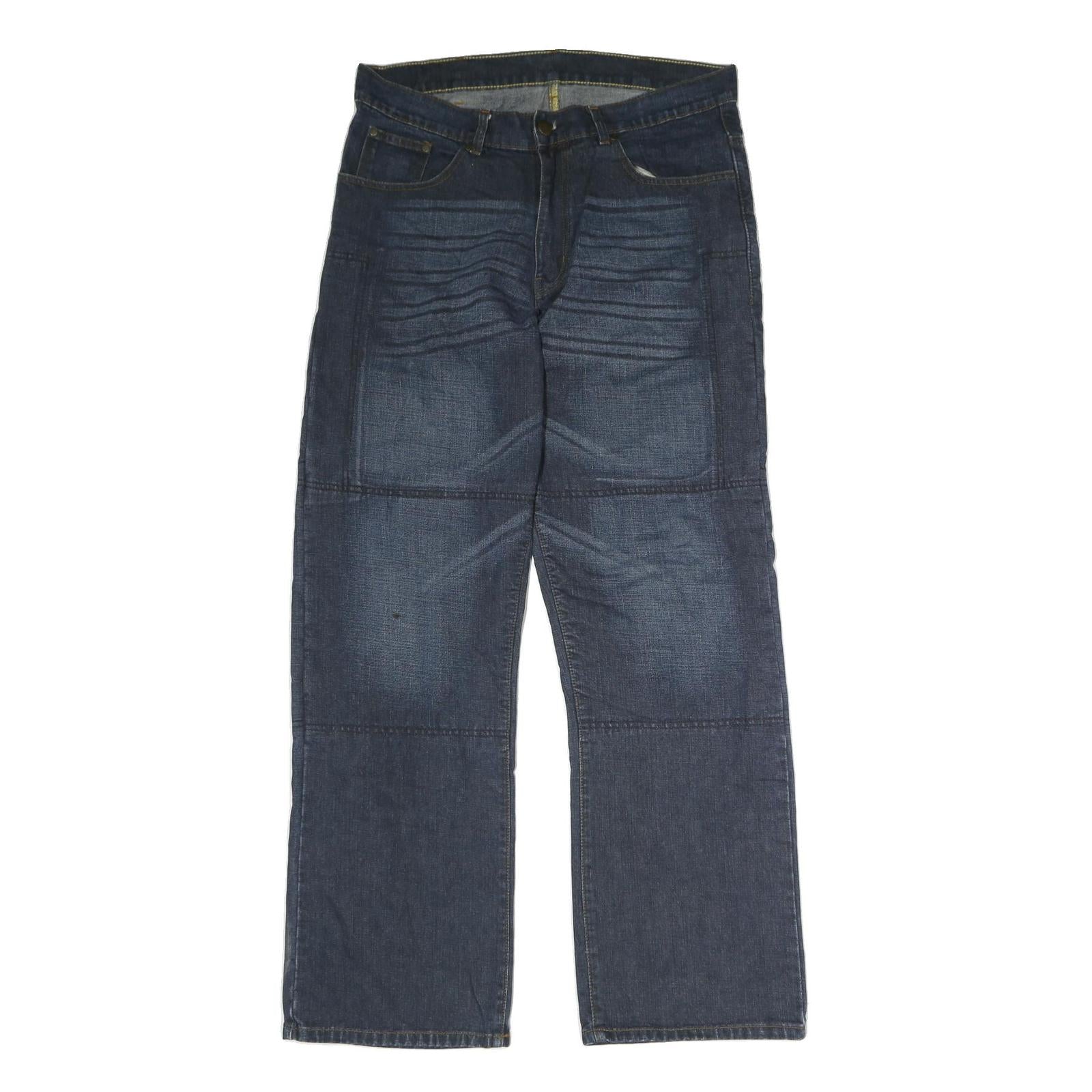 TORQUE Mens Dark Blue Regular Fit Straight Cotton Denim Jeans W36 L33 Classic Refurbished - N/A refurbished available on Cerqular