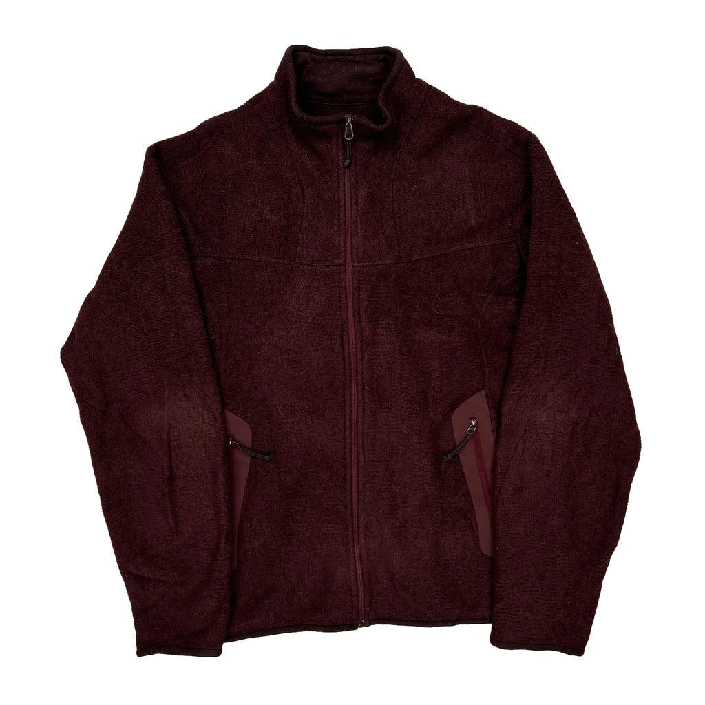 Arc''Teryx Fleece Jacket - XL Burgundy Polyester Refurbished - Thrifted (note: this is a term often used to describe second- refurbished available on Cerqular