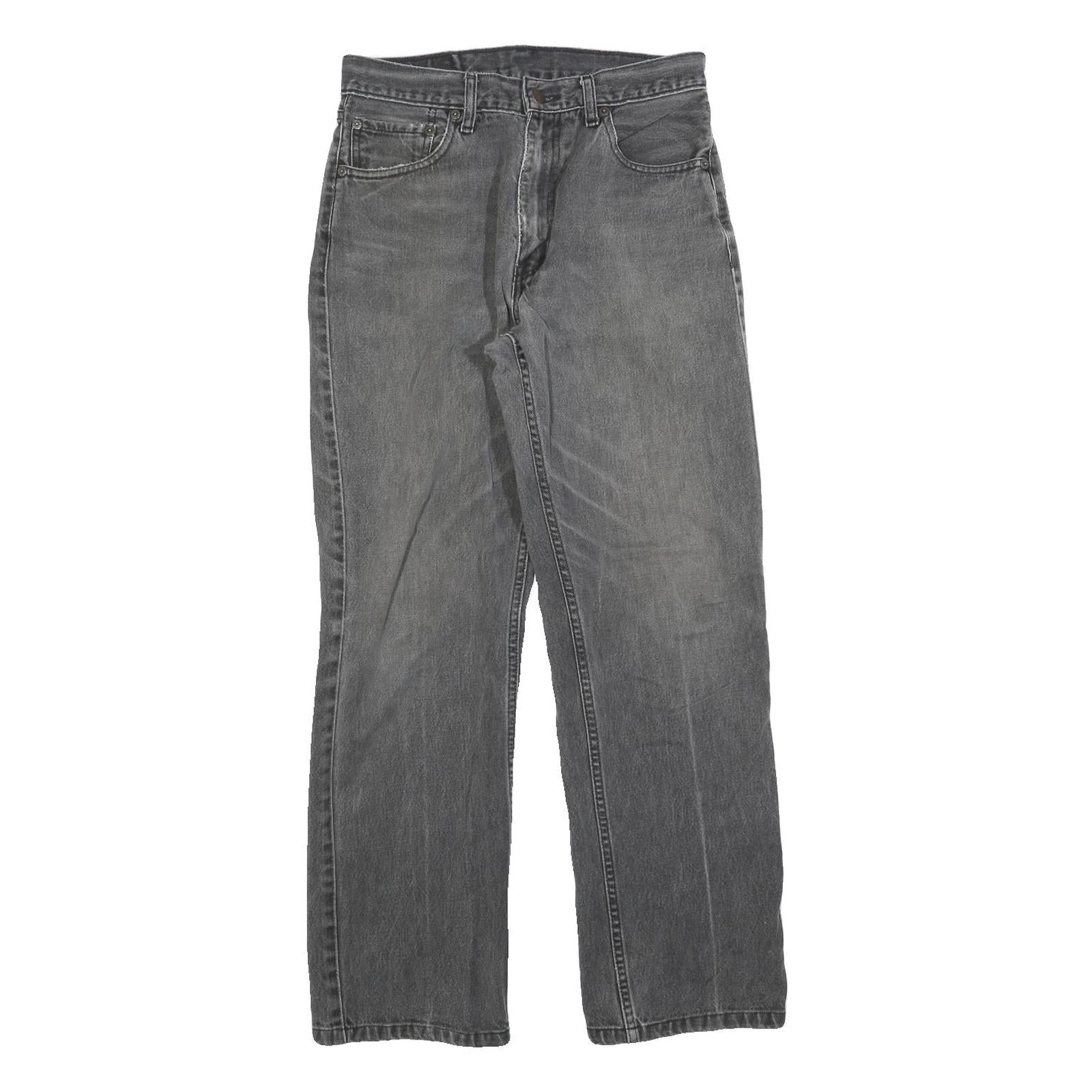 LEVI'S Mens Jeans Grey Regular Straight Denim W28 L30 Classic Cotton Blend Zip Refurbished - N/A refurbished available on Cerqular