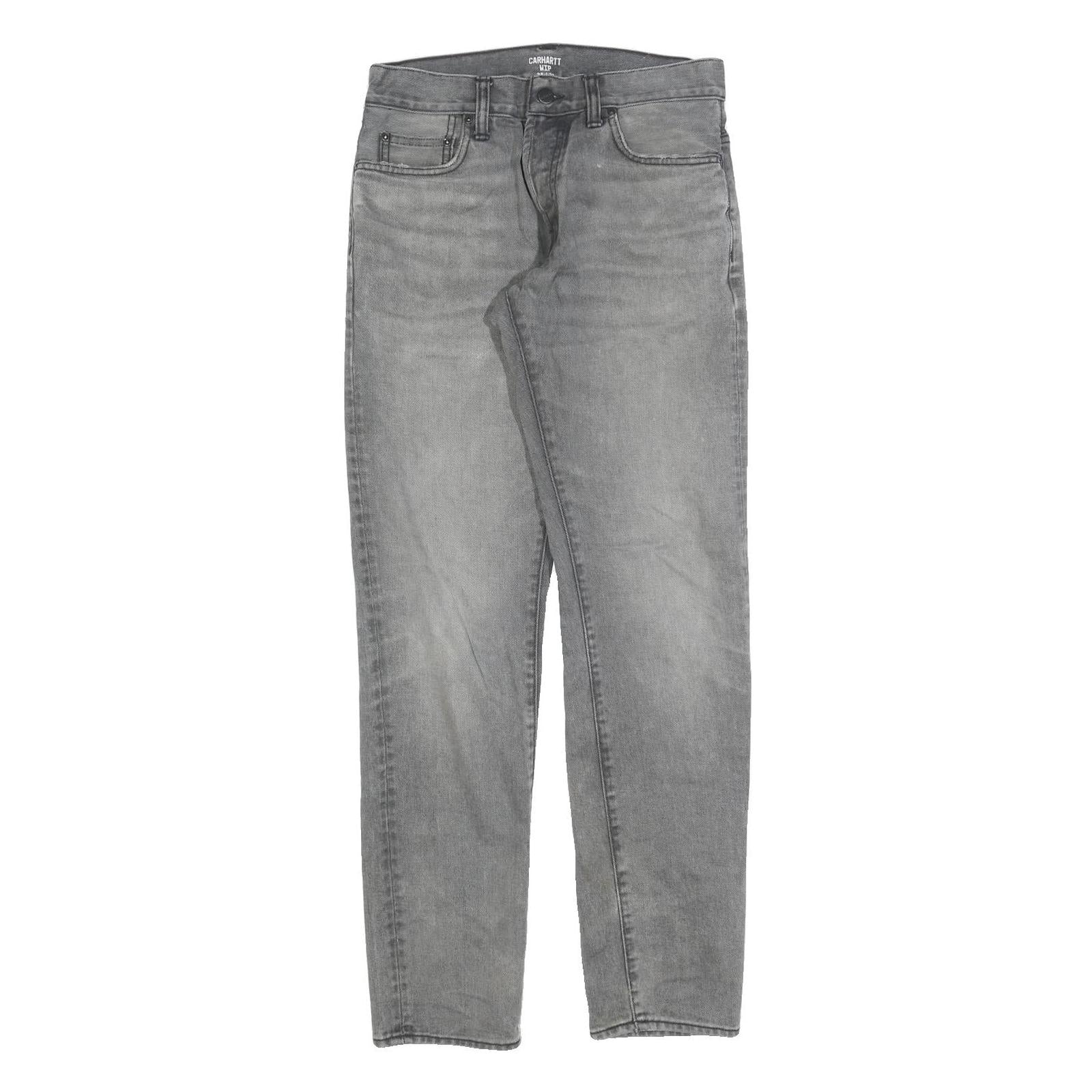CARHARTT Mens Slim Grey Denim Slim Jeans W28 L32 Durable Casual Style Refurbished - N/A refurbished available on Cerqular
