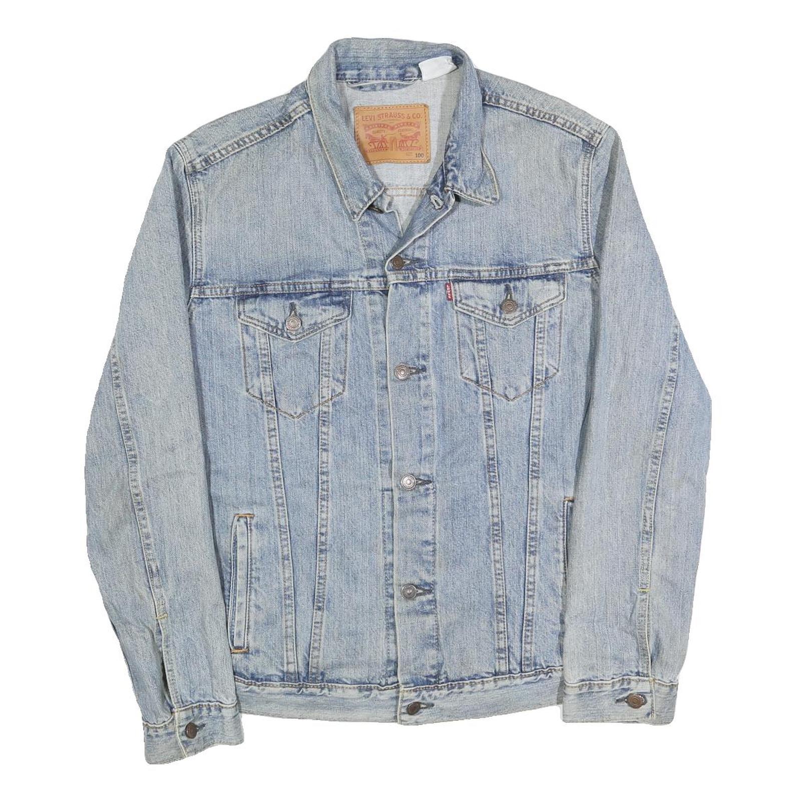 LEVI'S Mens Blue Denim Button Cotton Jacket M Classic Casual Outerwear Refurbished - N/A refurbished available on Cerqular
