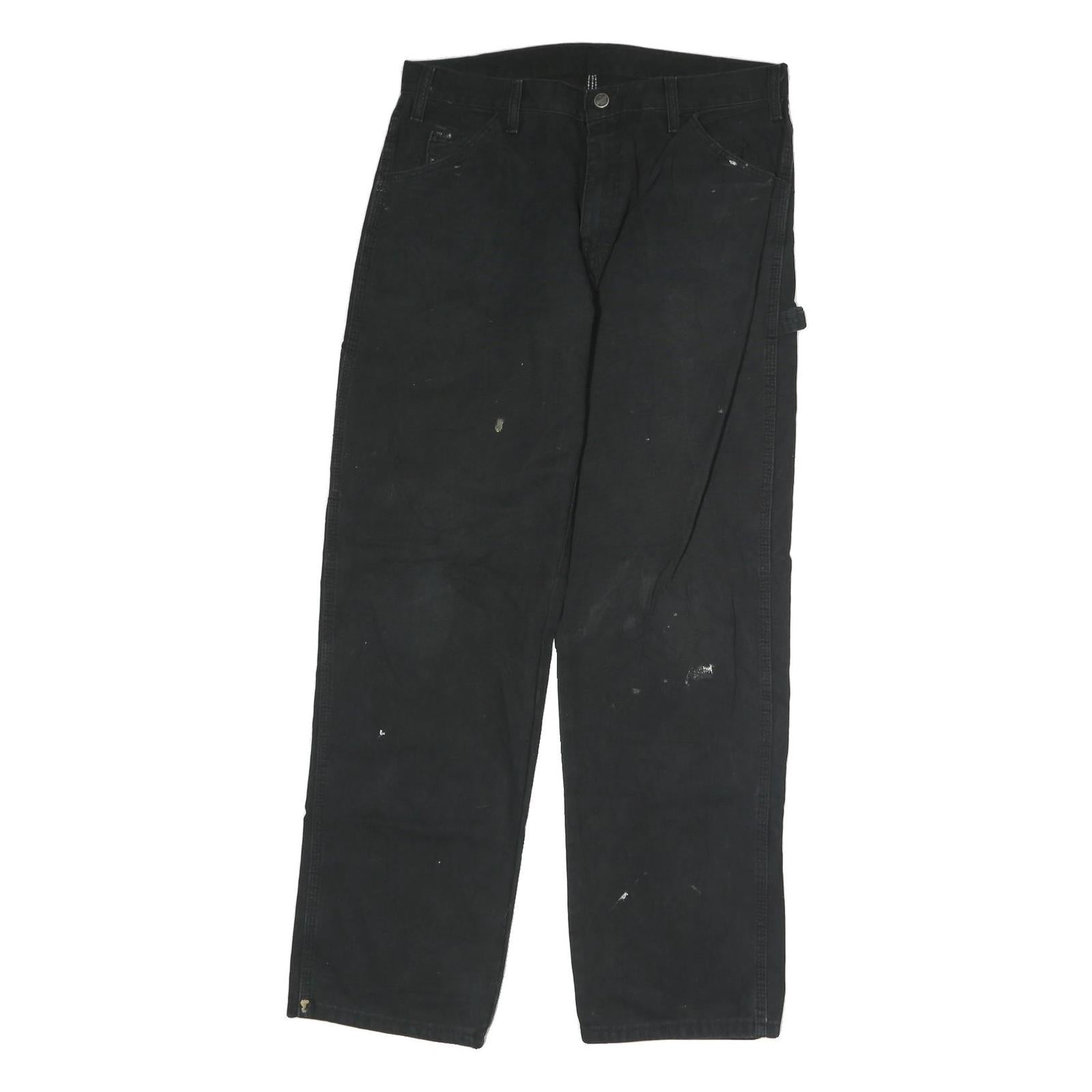 DICKIES Mens Black Regular Fit Straight Denim Jeans W34 L32 Workwear Zip Closure Refurbished - N/A refurbished available on Cerqular