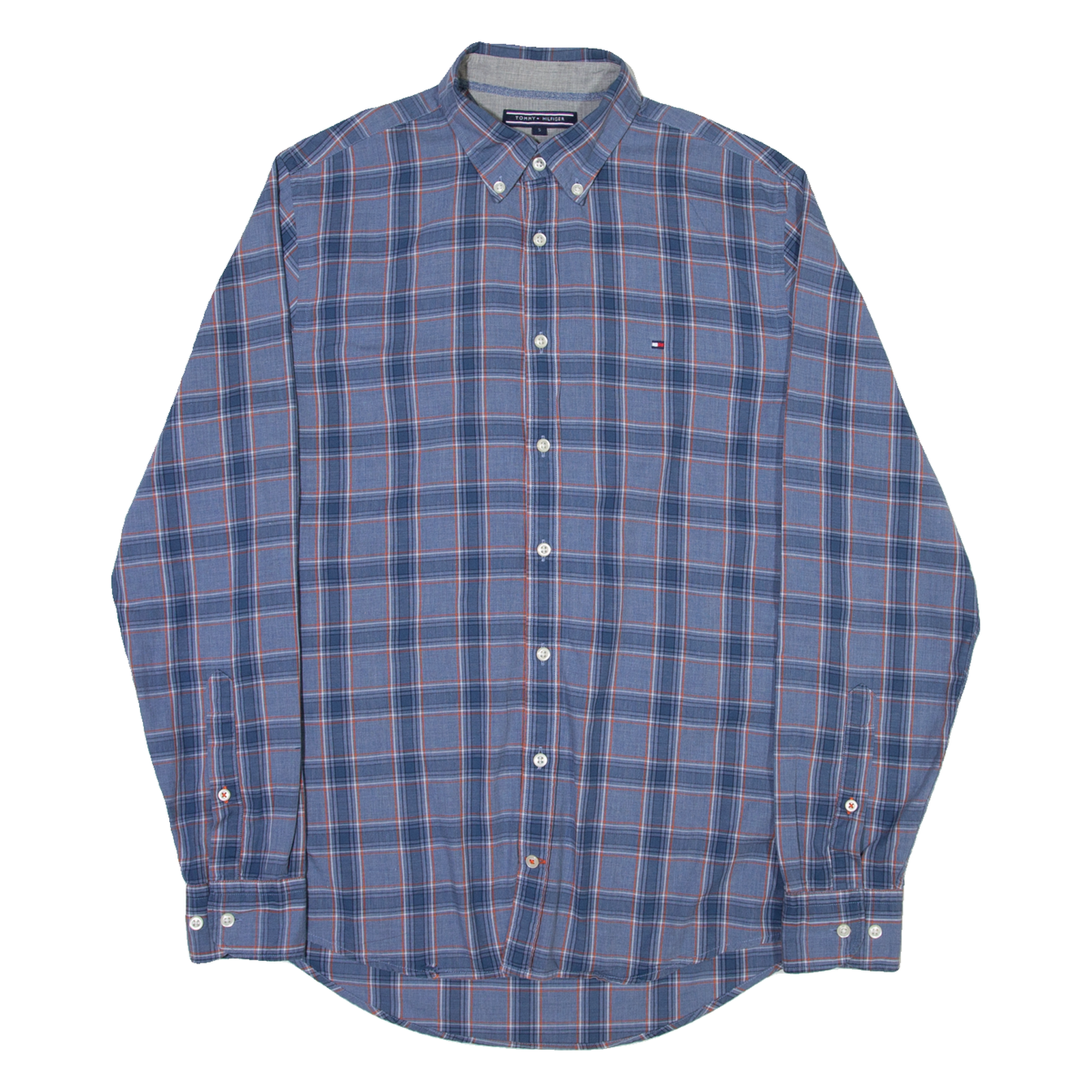 TOMMY BAHAMA Mens Shirt Blue Check Long Sleeve S Refurbished - N/A refurbished available on Cerqular