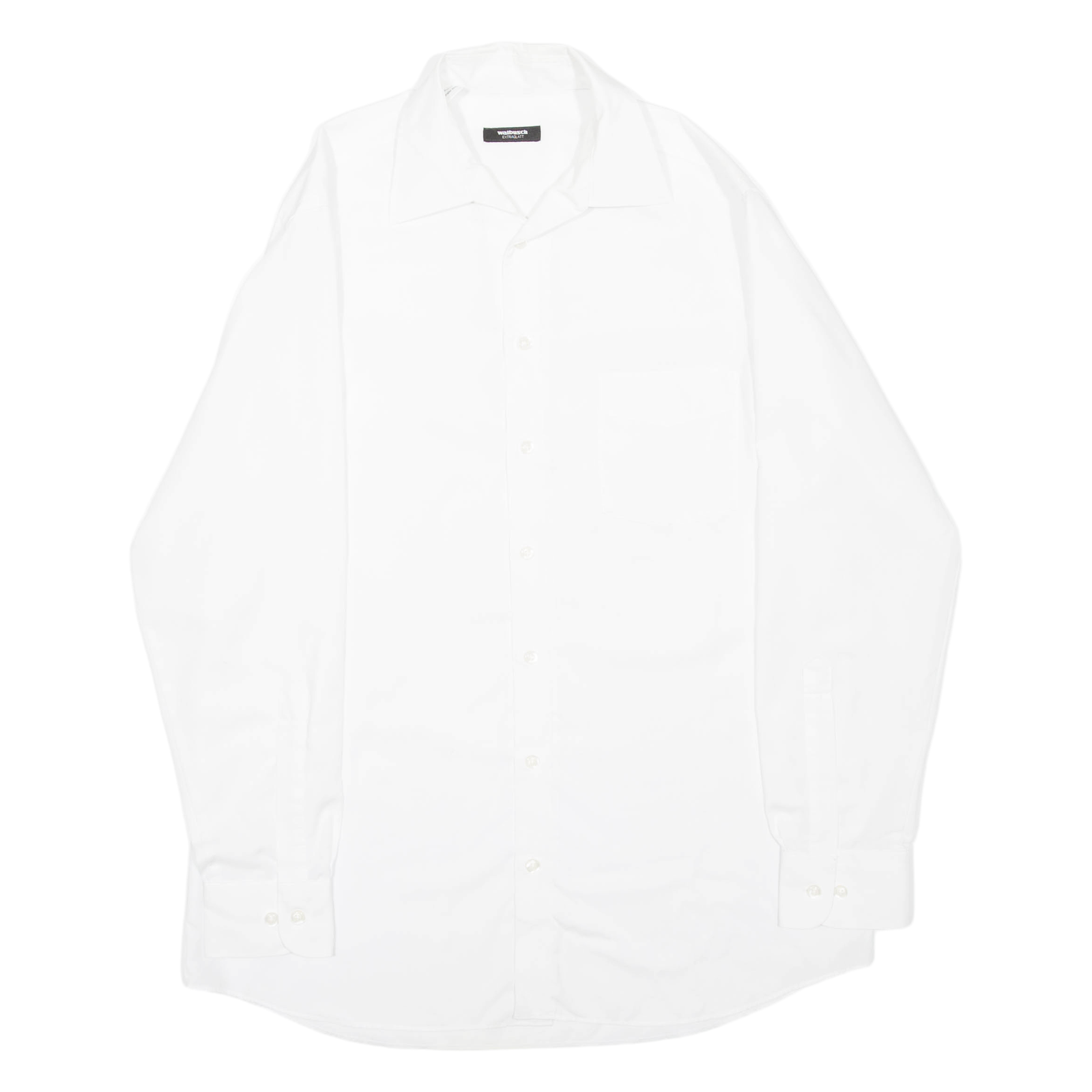 WALBUSCH Mens Plain Shirt White Long Sleeve L Refurbished - N/A refurbished available on Cerqular