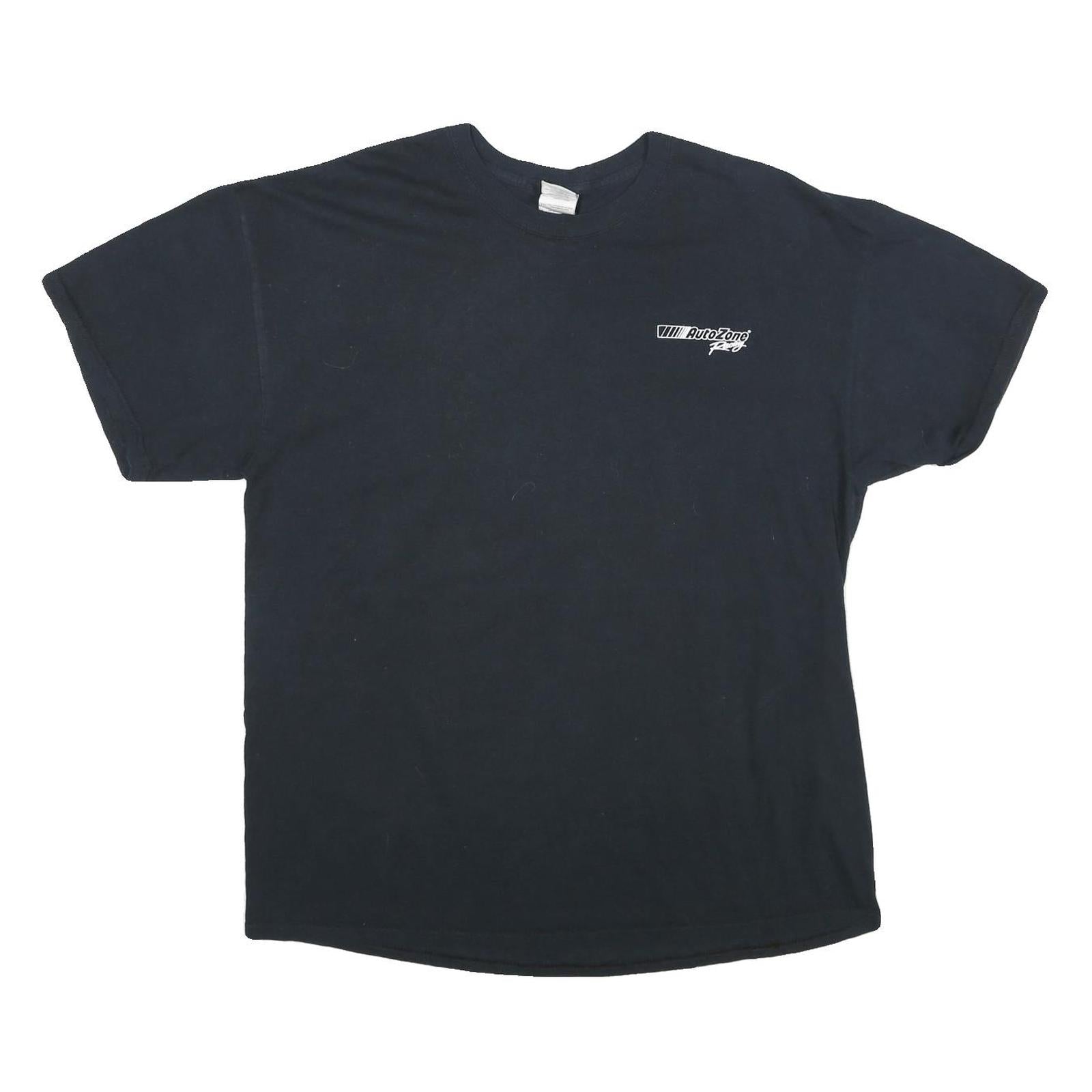 GILDAN Mens Black AutoZone Racing Graphic T-Shirt XL Short Sleeve Crew Neck Refurbished - N/A refurbished available on Cerqular