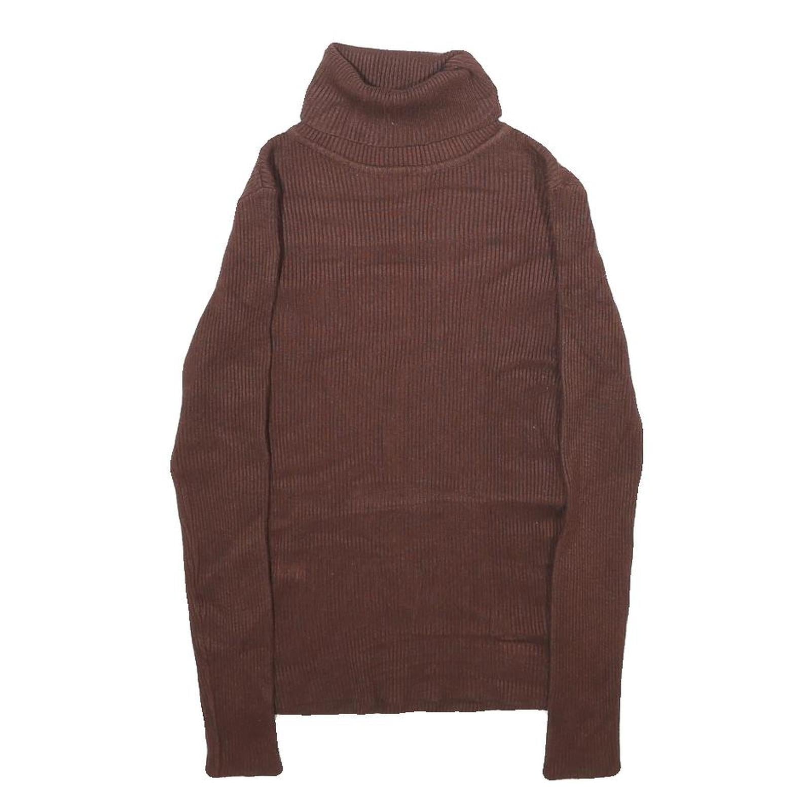 Buy Womens Brown Plain Roll Neck Basic Knit Jumper XS Soft Warm Fitted Style Refurbished - $28.59 Womens Brown Plain Roll Neck Basic Knit Jumper XS Soft Warm Fitted Style Refurbished - N/A refurbished available on Cerqular