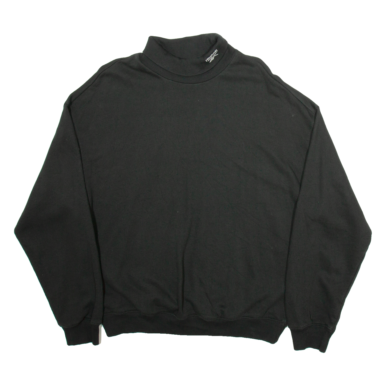 REEBOK Mens Sweatshirt Black Roll Neck M Refurbished - N/A refurbished available on Cerqular
