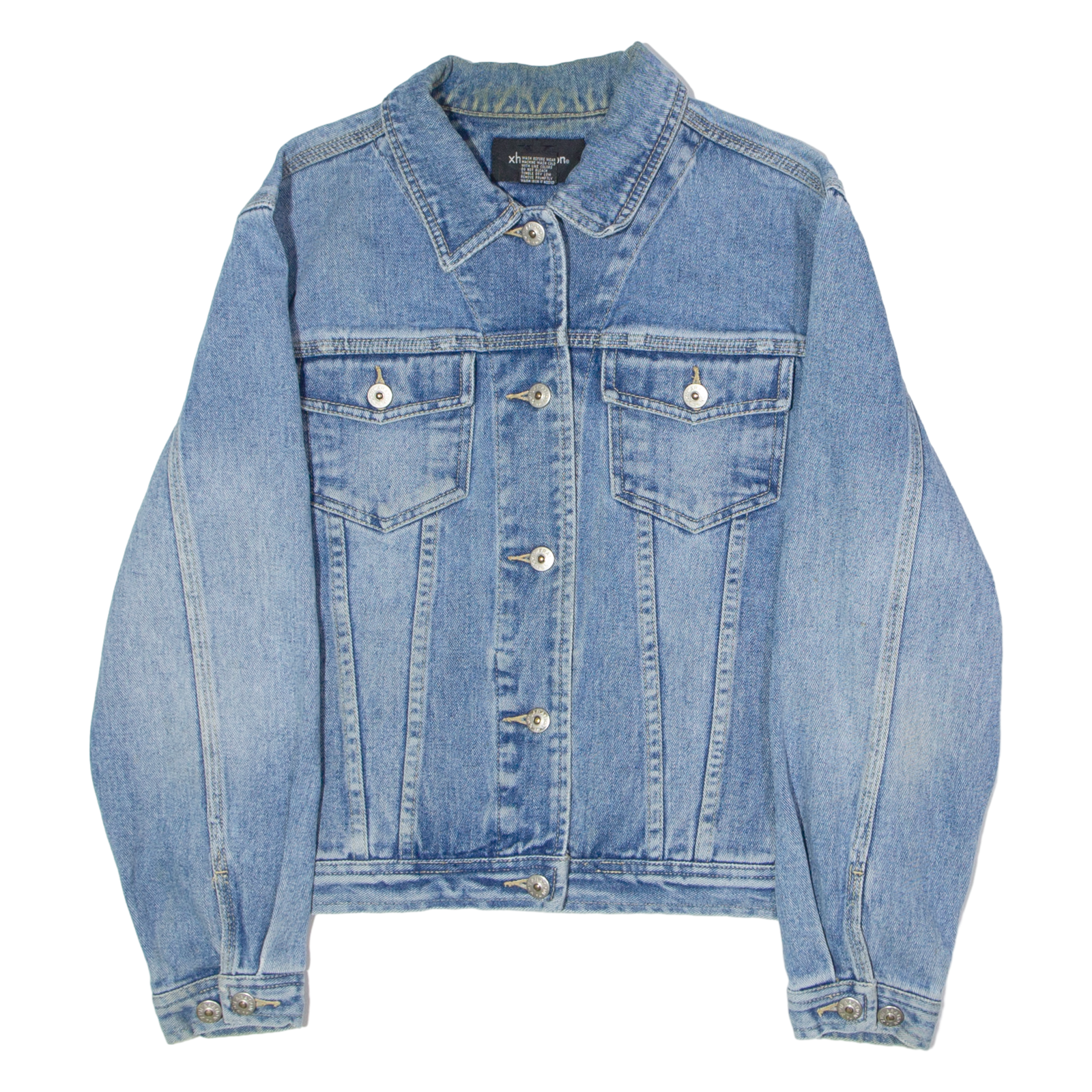 XHILARATION Womens Denim Jacket Blue M Refurbished - N/A refurbished available on Cerqular