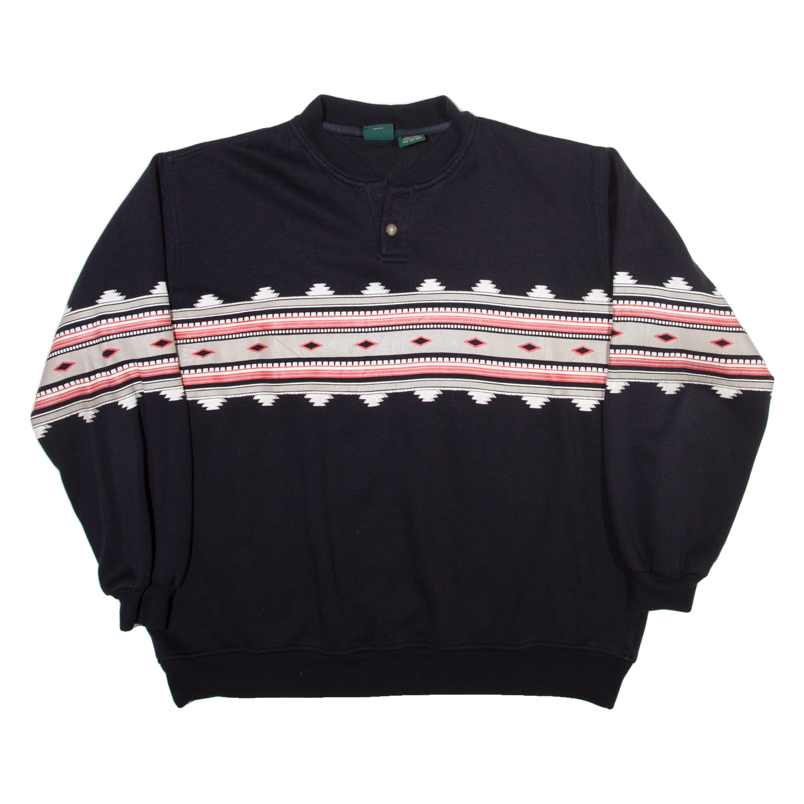 SCANDIA Mens Sweatshirt Black Button Neck XL Refurbished - N/A refurbished available on Cerqular