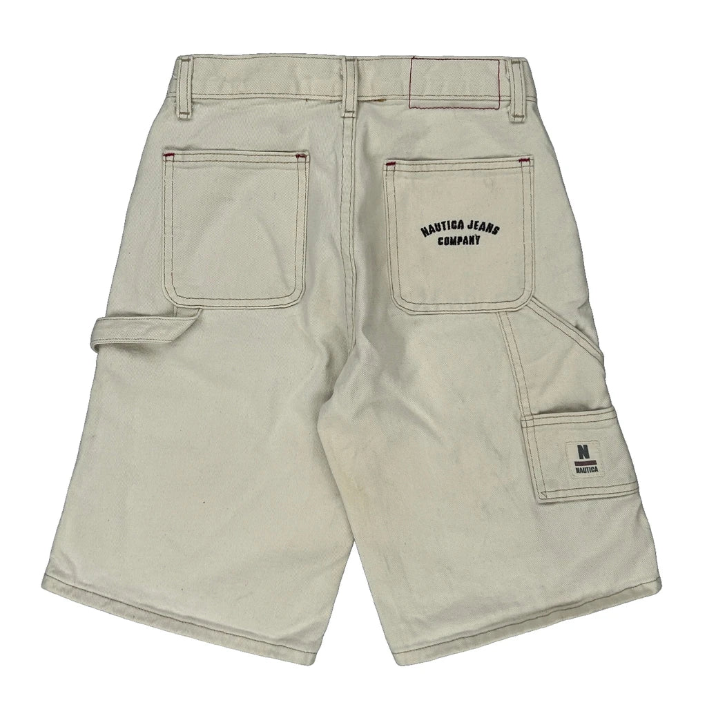 Buy Age 10 Nautica Carpenter Shorts - 24W 10L Cream Cotton Refurbished - $12.18 Age 10 Nautica Carpenter Shorts - 24W 10L Cream Cotton Refurbished - Thrifted (note: this is a term often used to describe second- refurbished available on Cerqular