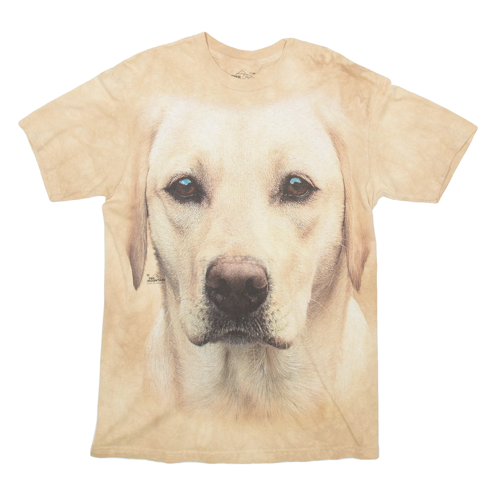 THE MOUNTAIN Golden Retriever Mens T-Shirt Beige M Refurbished - N/A refurbished available on Cerqular