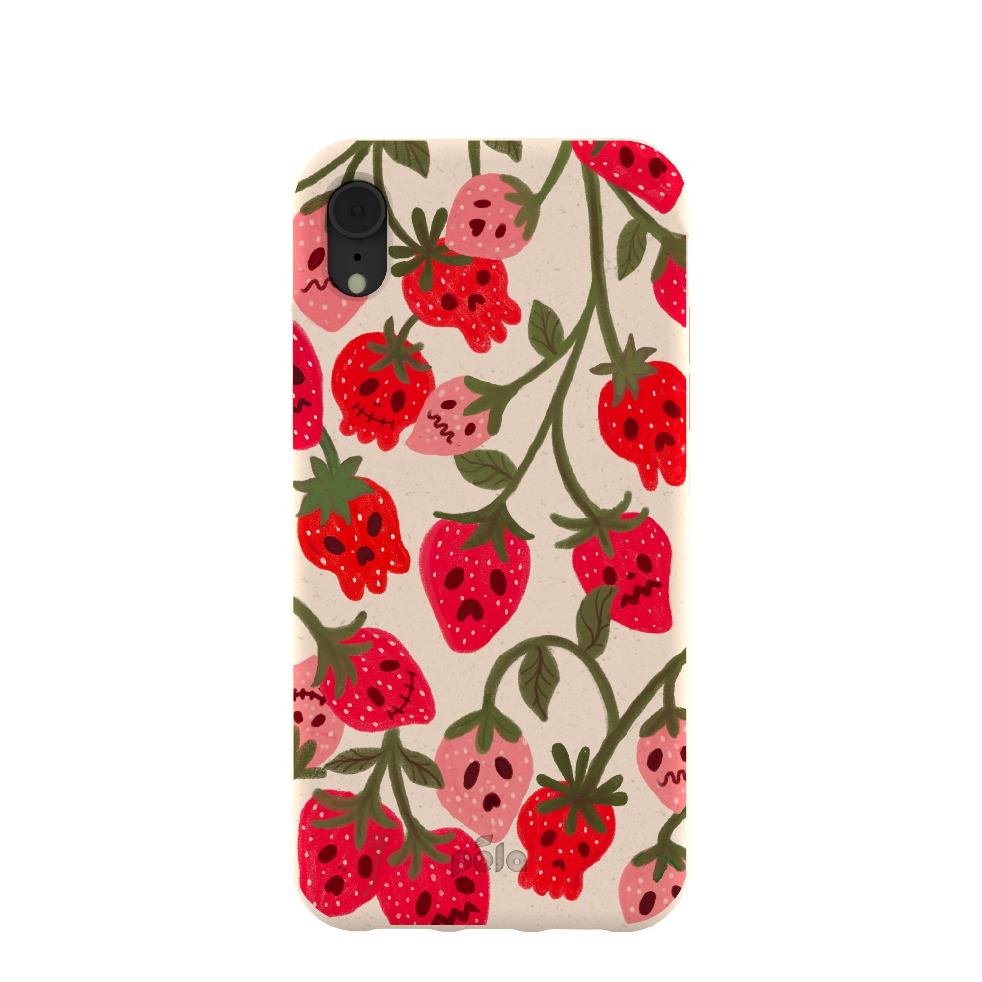 Seashell Strawboories iPhone XR Case Refurbished - Pela Case refurbished available on Cerqular