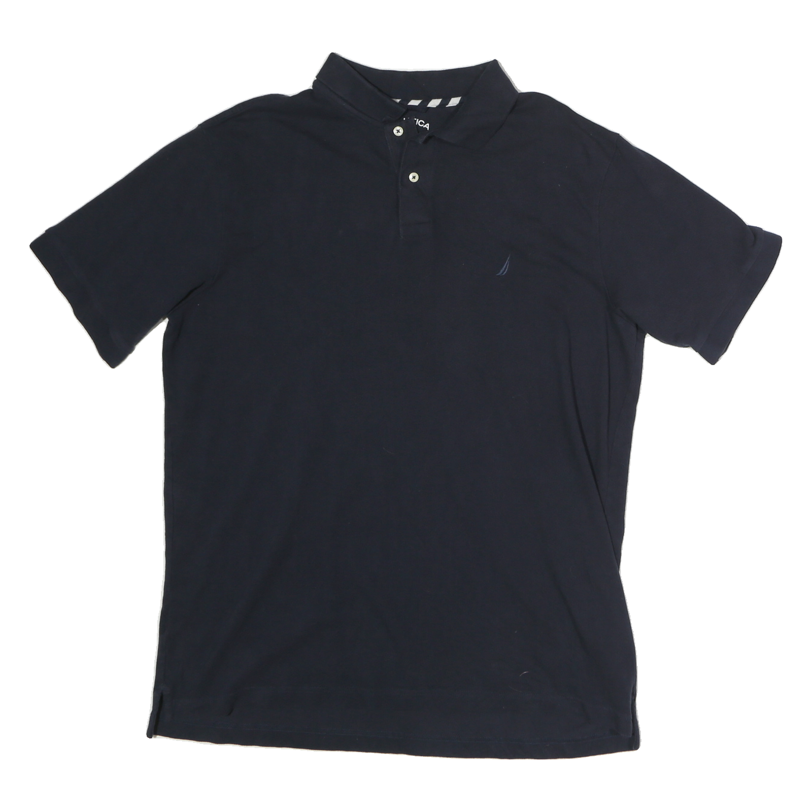 NAUTICA Mens Navy Blue Short Sleeve Plain XL Classic Cotton Polo Shirt Refurbished - N/A refurbished available on Cerqular