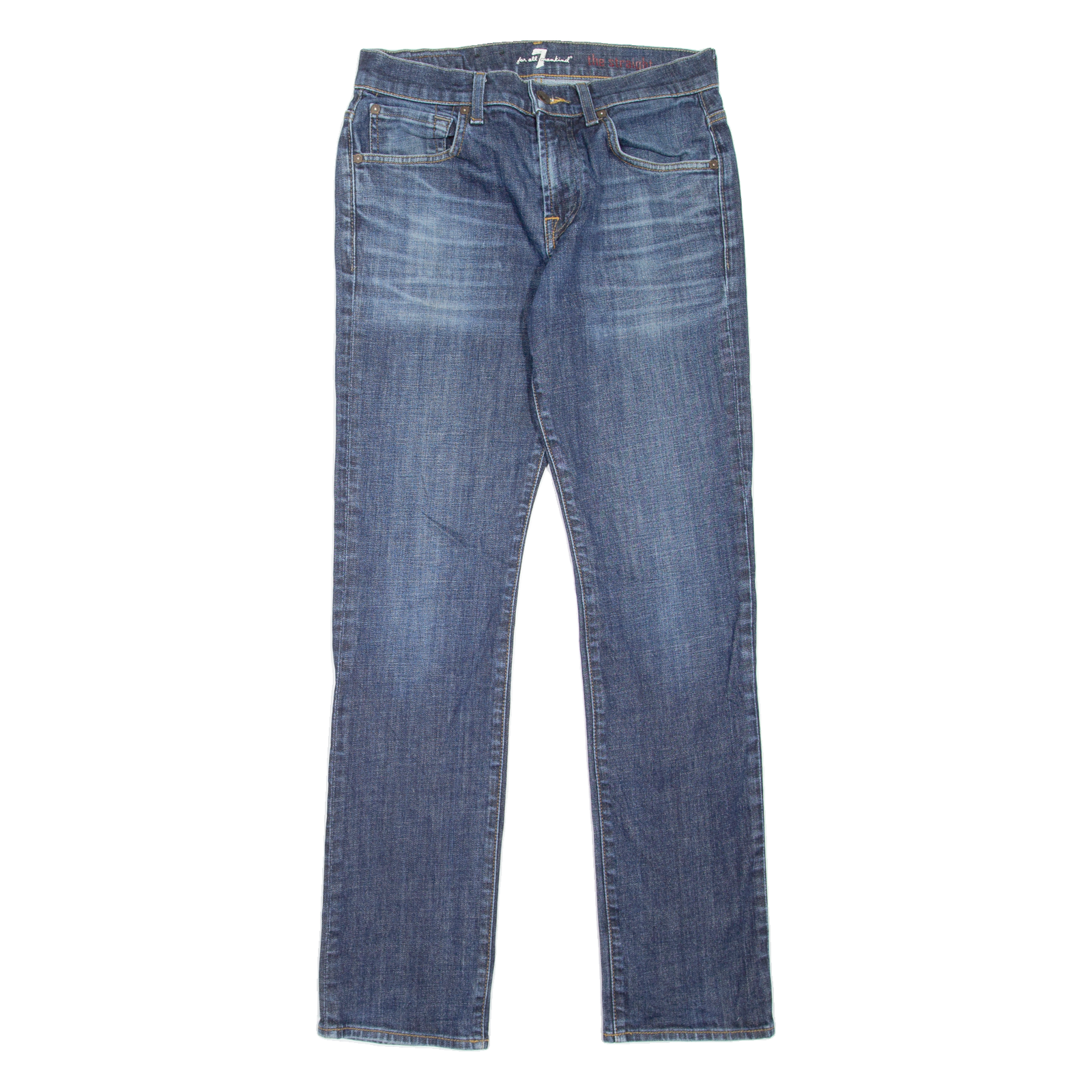 7 FOR ALL MANKIND Mens Jeans Blue Slim Straight Stone Wash W29 L31 Refurbished - N/A refurbished available on Cerqular