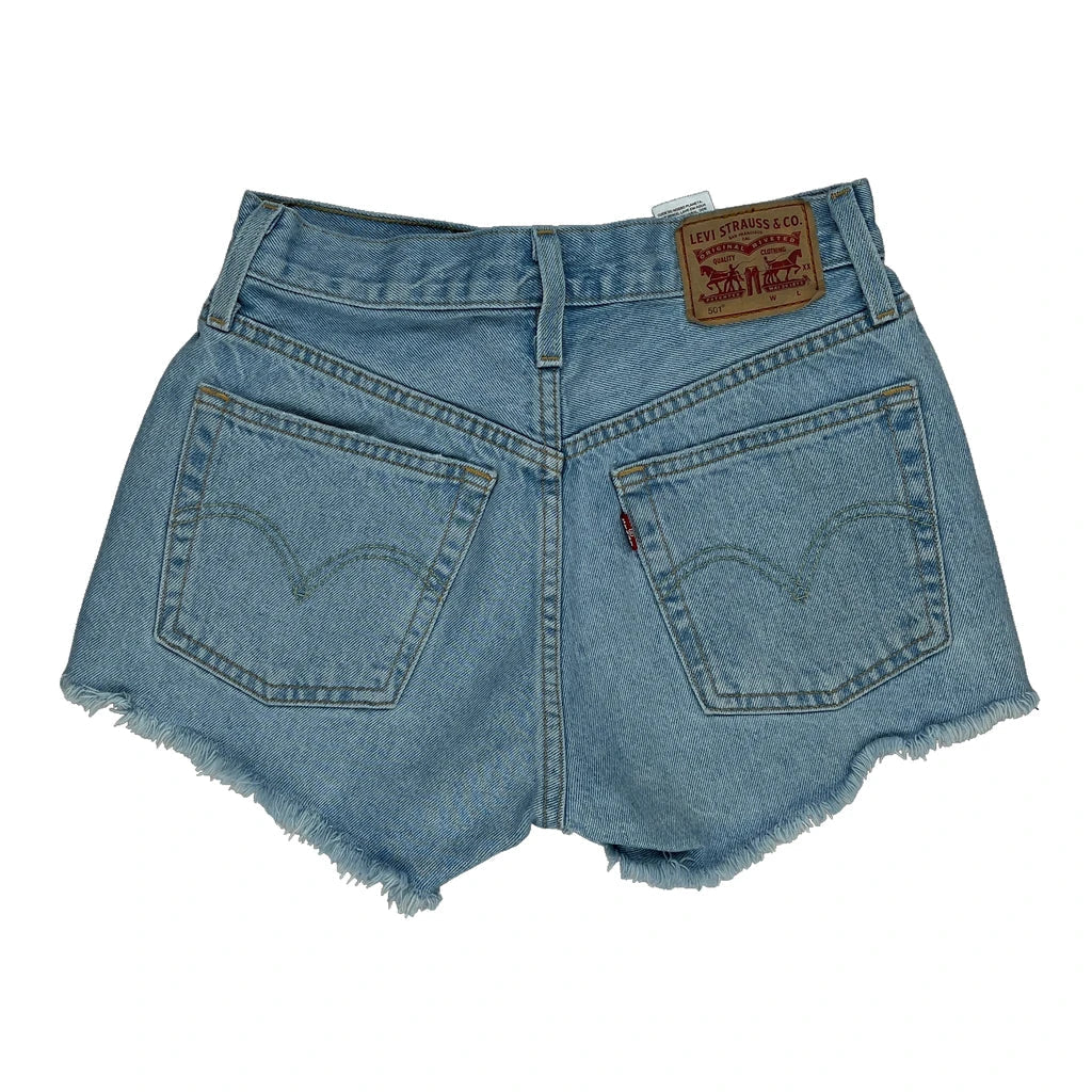 Buy 501 Levis Denim Shorts - 24W UK 4 Light Wash Cotton Refurbished - $32.15 501 Levis Denim Shorts - 24W UK 4 Light Wash Cotton Refurbished - Thrifted (note: this is a term often used to describe second- refurbished available on Cerqular