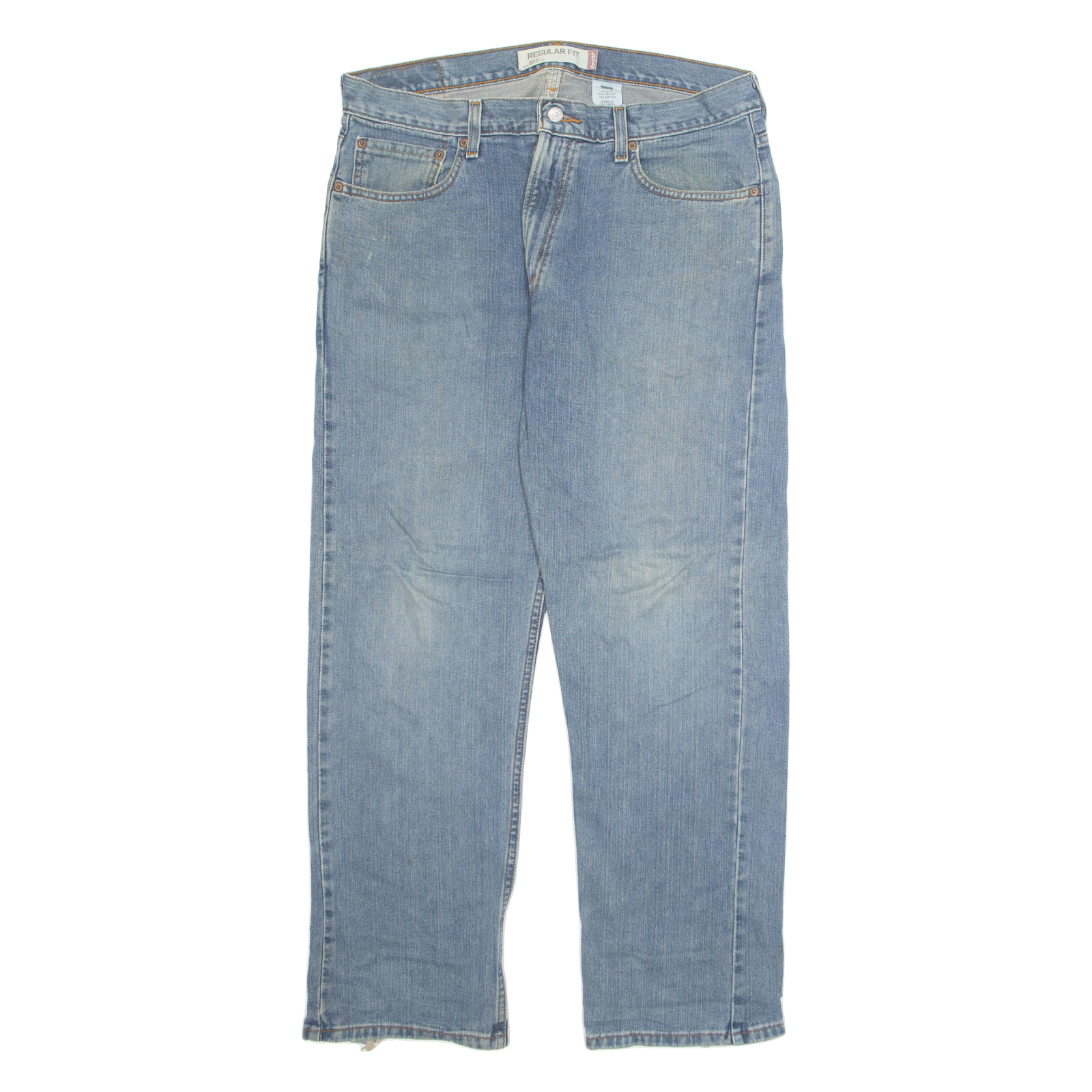 LEVI'S 505 Jeans Mens Blue Regular Straight Stone Wash W36 L30 Refurbished - N/A refurbished available on Cerqular