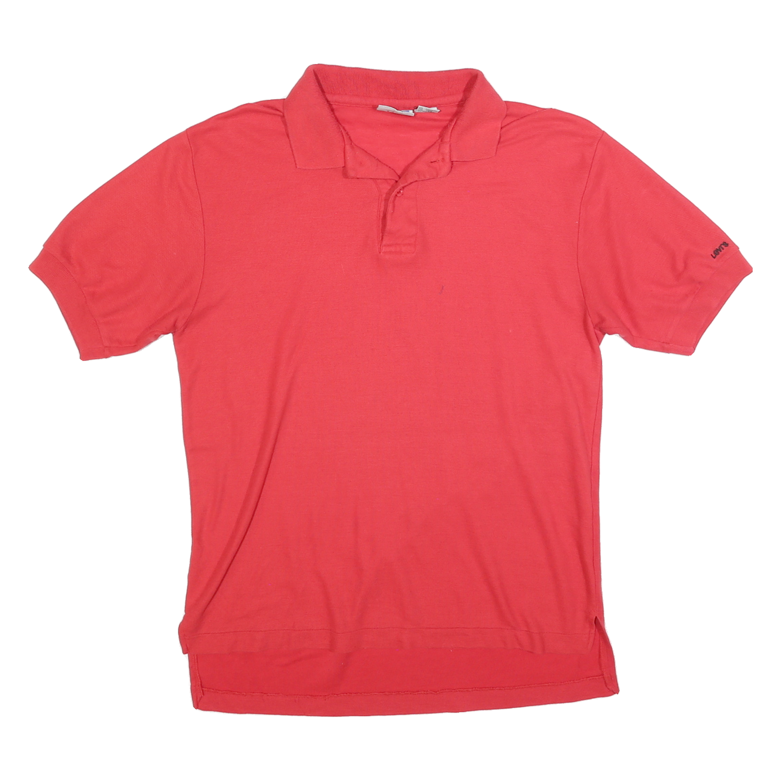 LEVI'S Mens Red Short Sleeve Plain M Cotton Blend Polo Shirt Casual Summer Refurbished - N/A refurbished available on Cerqular
