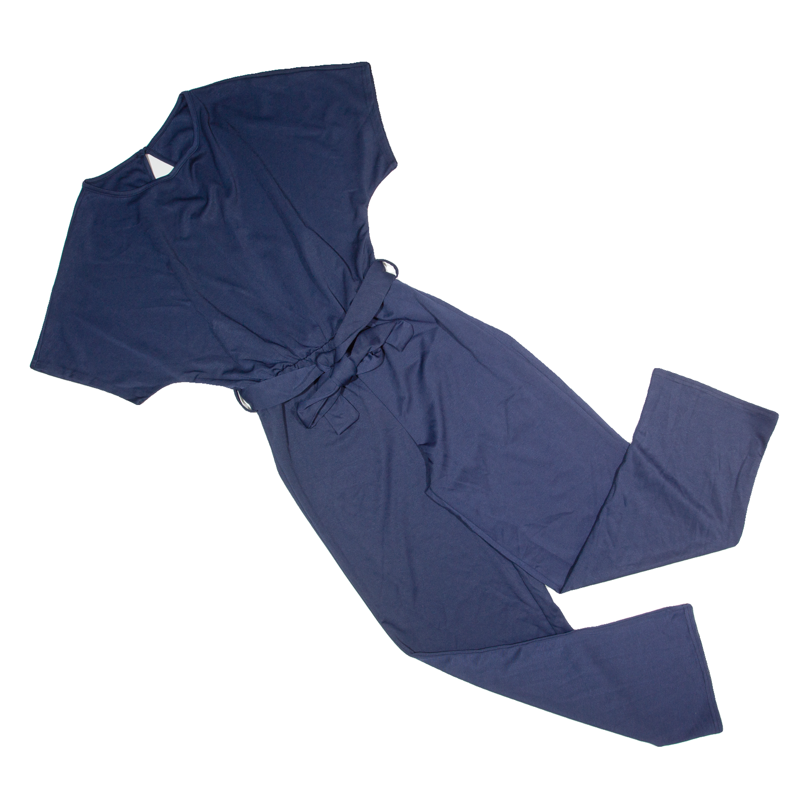 Belted Womens Jumpsuit Blue Wide-Leg S Refurbished - N/A refurbished available on Cerqular