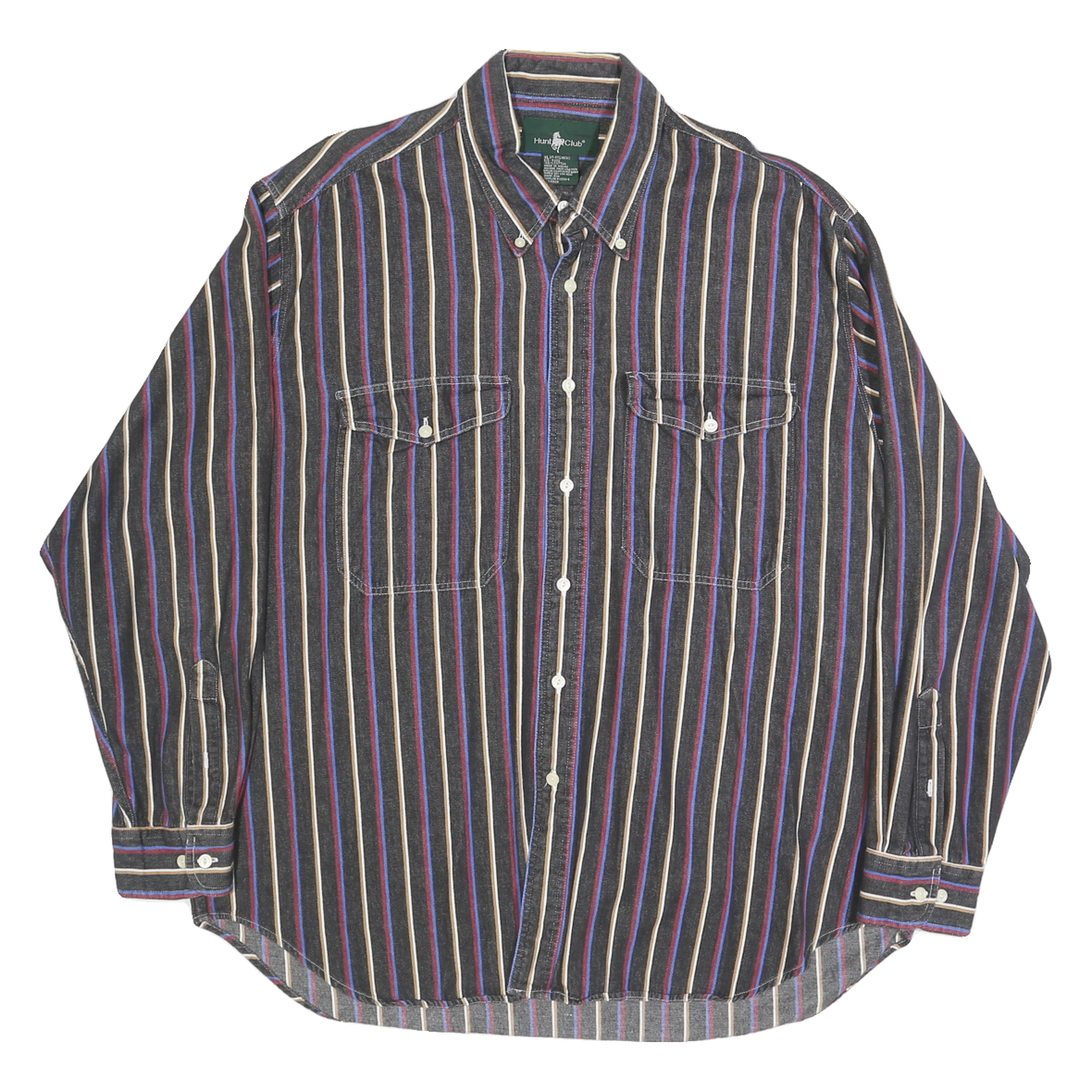 Buy HUNT CLUB Mens Black & Blue Striped Cotton Shirt XL Button-Down Casual Long Refurbished - $20.79 HUNT CLUB Mens Black & Blue Striped Cotton Shirt XL Button-Down Casual Long Refurbished - N/A refurbished available on Cerqular