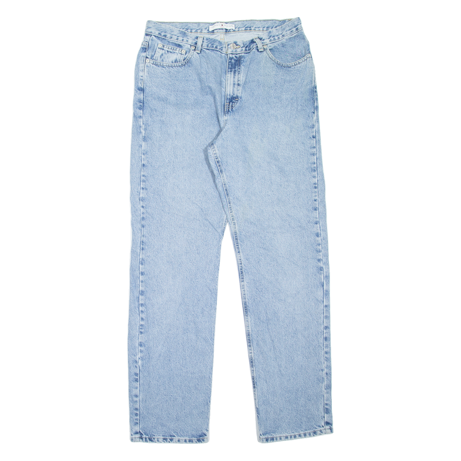 TOMMY HILFIGER Womens Jeans Blue Regular Straight W34 L33 Refurbished - N/A refurbished available on Cerqular
