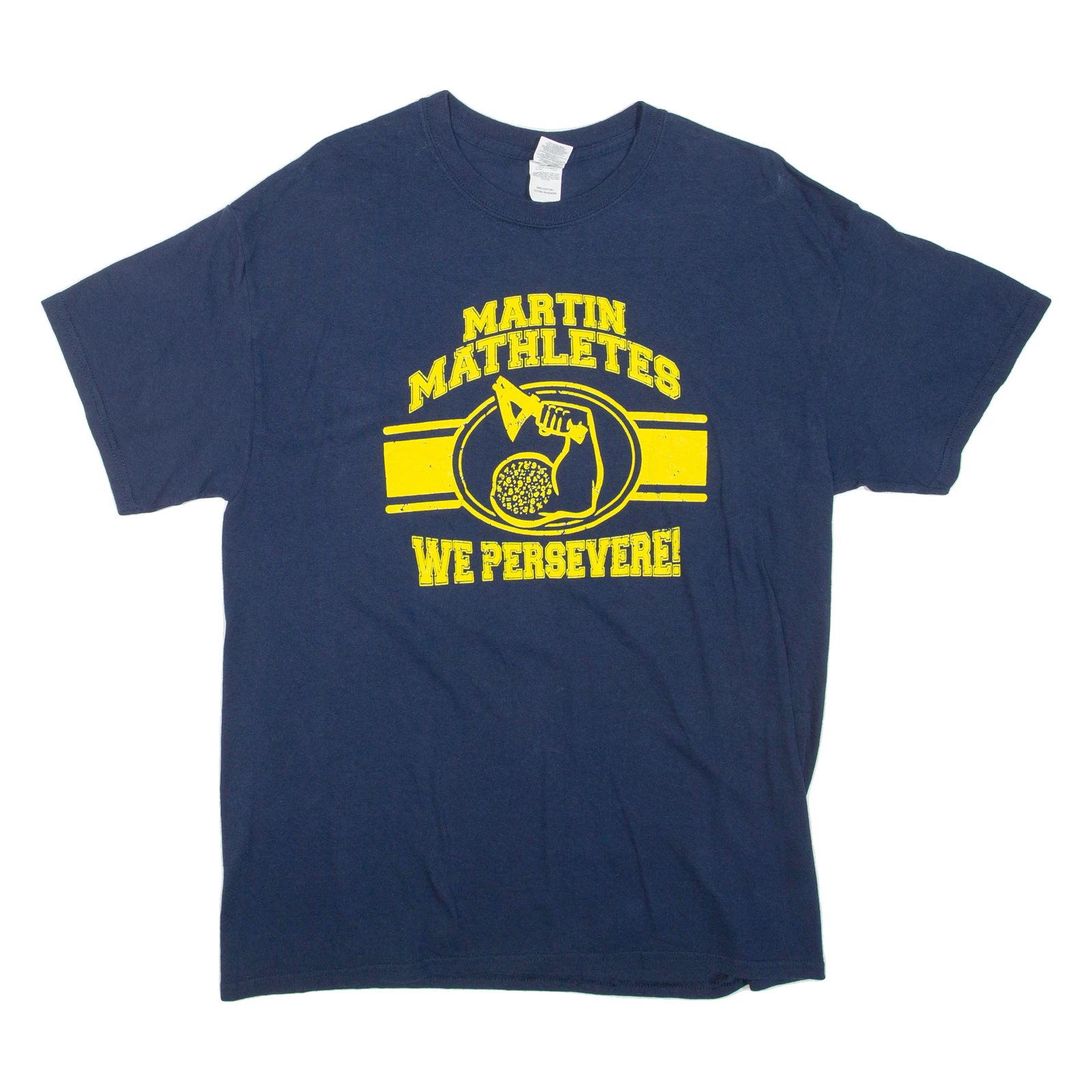 GILDAN Martin Mathletes Mens T-Shirt Blue L Refurbished - N/A refurbished available on Cerqular
