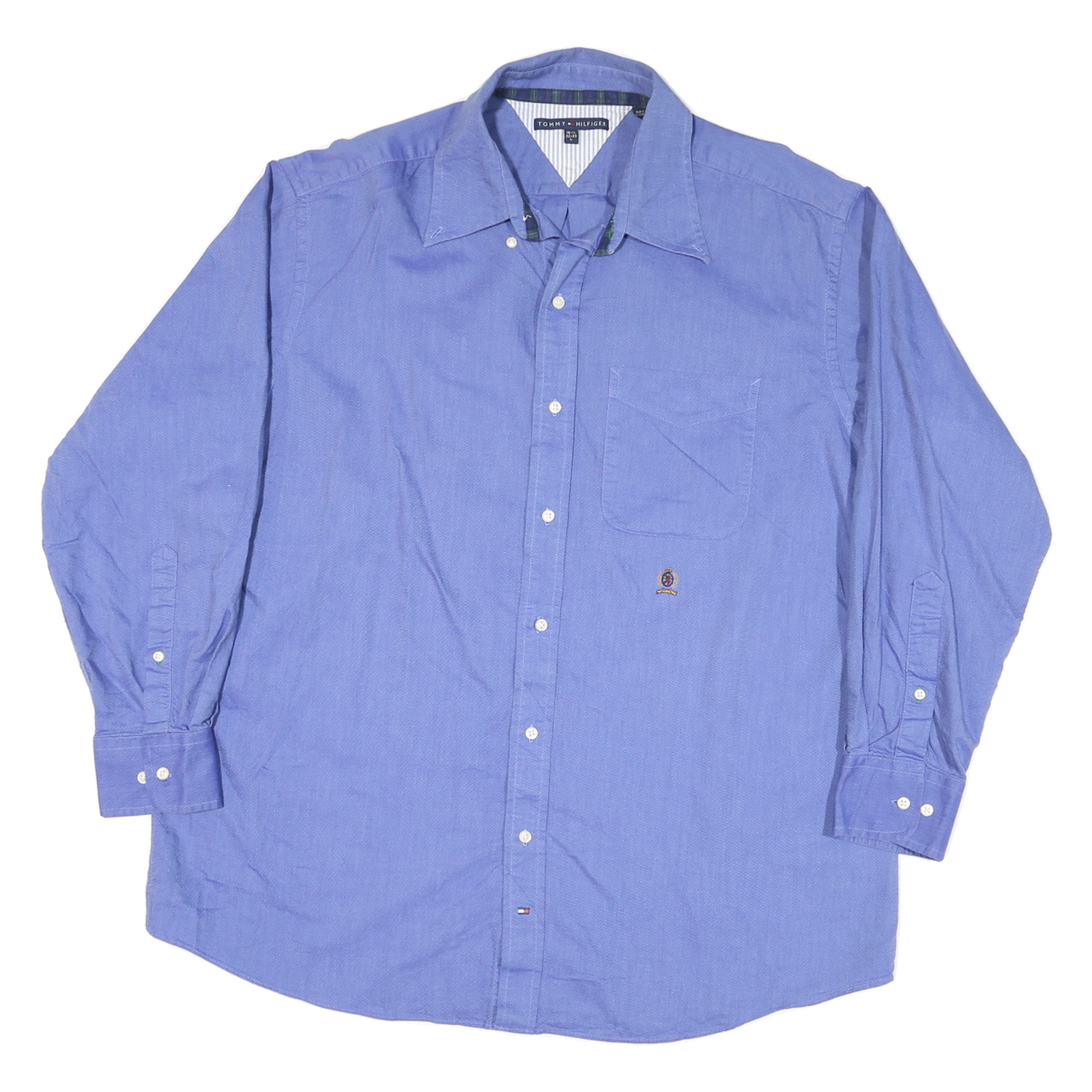 Buy TOMMY HILFIGER Mens Blue Casual Shirt L Button Down Pocket Cotton Blend Classic Refurbished - $45.49 TOMMY HILFIGER Mens Blue Casual Shirt L Button Down Pocket Cotton Blend Classic Refurbished - N/A refurbished available on Cerqular