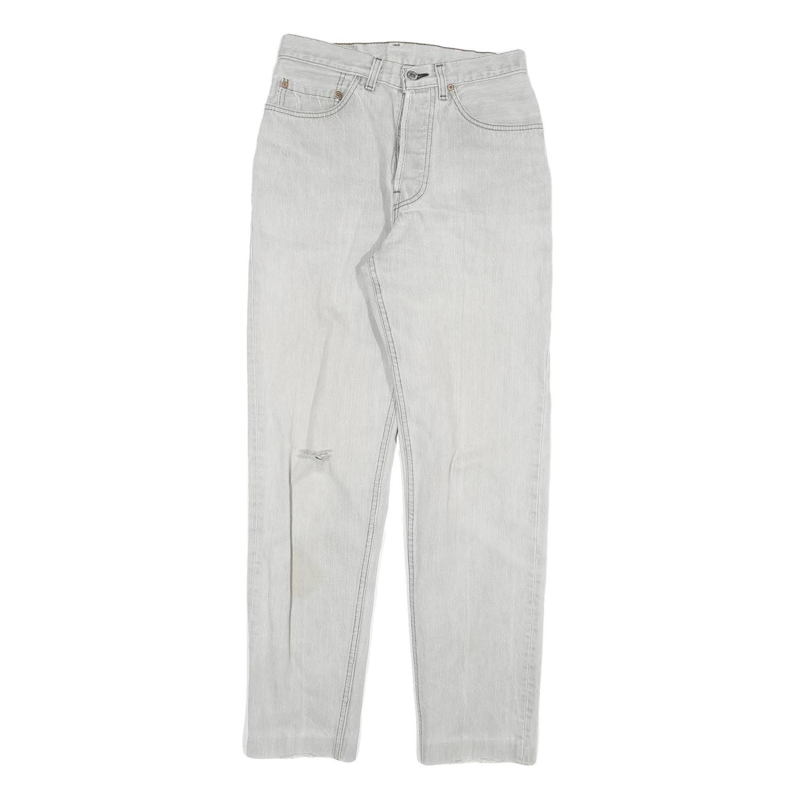 LEVI'S Womens Jeans White Slim Skinny Denim W27 L30 Button Closure Classic Fit Refurbished - N/A refurbished available on Cerqular