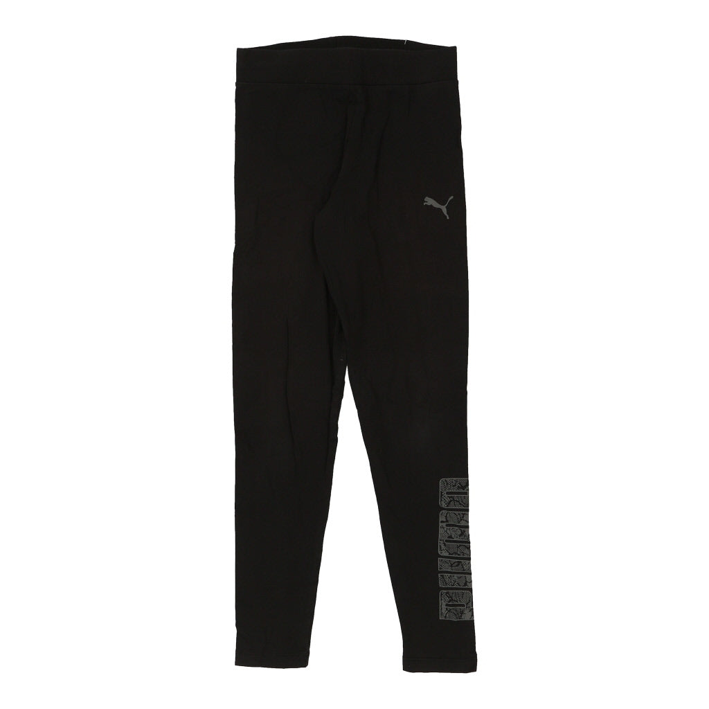 Puma Leggings - Large Black Polyester Refurbished - Thrifted (note: this is a term often used to describe second- refurbished available on Cerqular