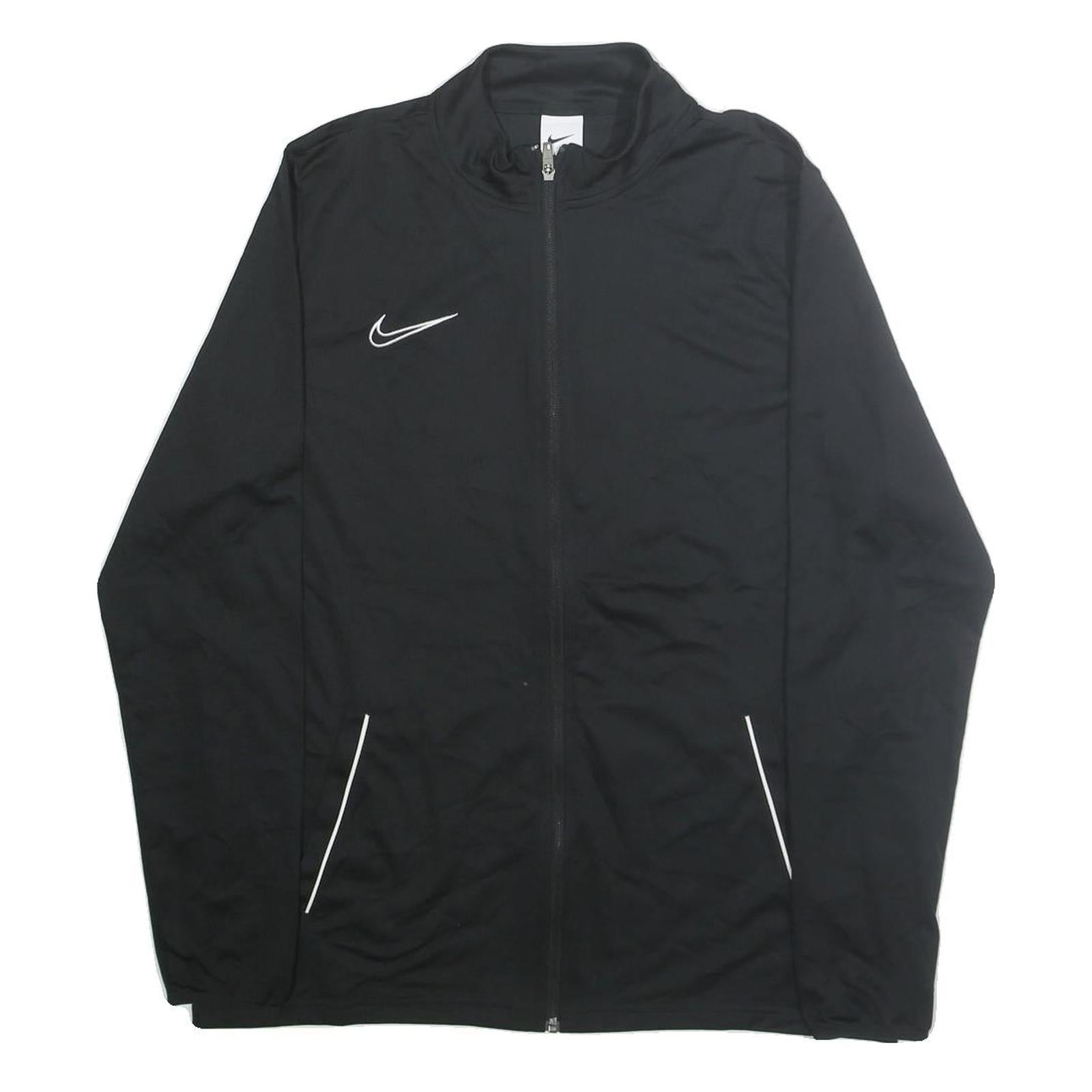 NIKE Mens Black XL Polyester Jacket Zip Sportswear Regular Fit Lightweight Refurbished - N/A refurbished available on Cerqular