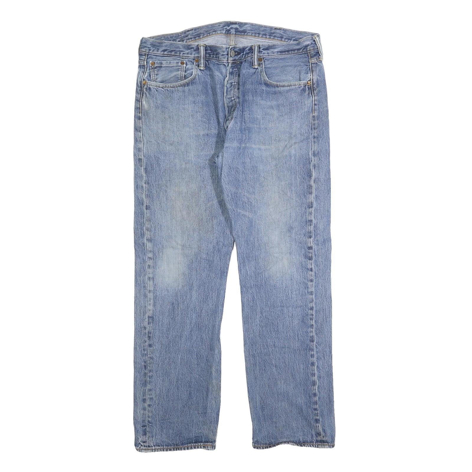 LEVI'S 501 Mens Jeans Blue Regular Straight Denim Light W38 L32 Classic Fit Refurbished - N/A refurbished available on Cerqular